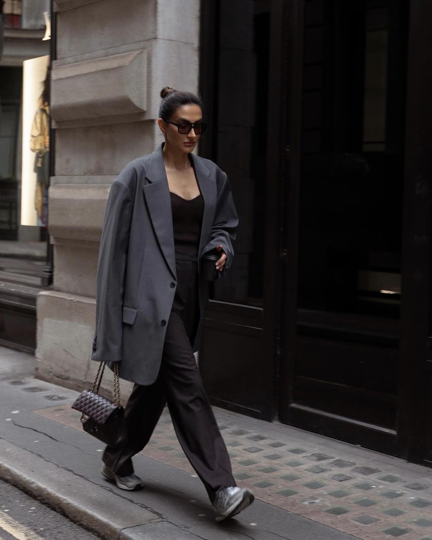Frankie Oversized Boyfriend Blazer - Black - 7