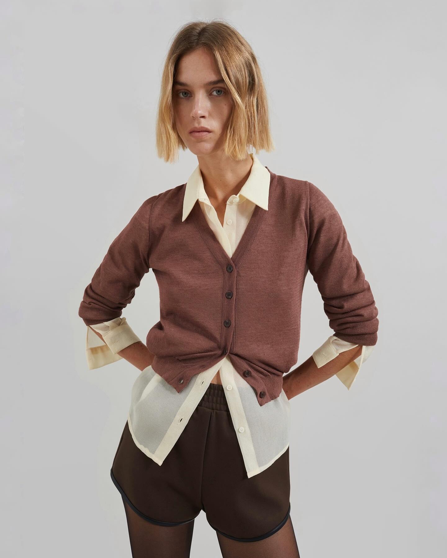 Amish Supplies Oversized Cardigan - Mud - 10