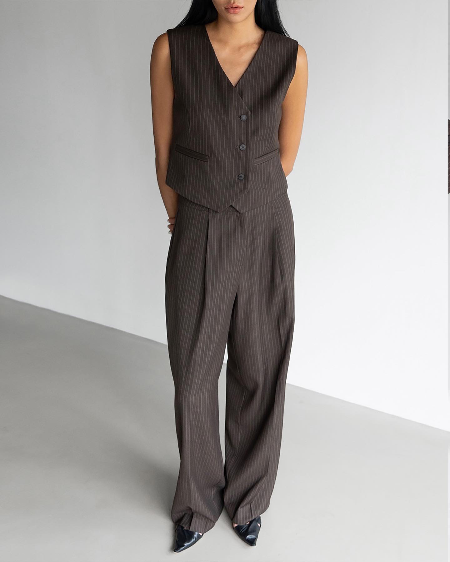 Gelso Waistcoat - Dark Grey Melange - 11