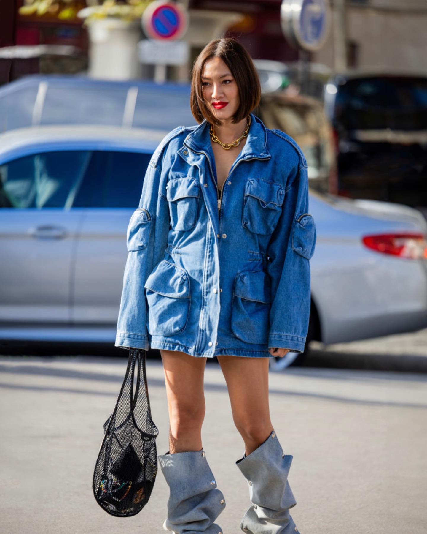 Connor Oversized Denim Jacket - Medium Wash - 7