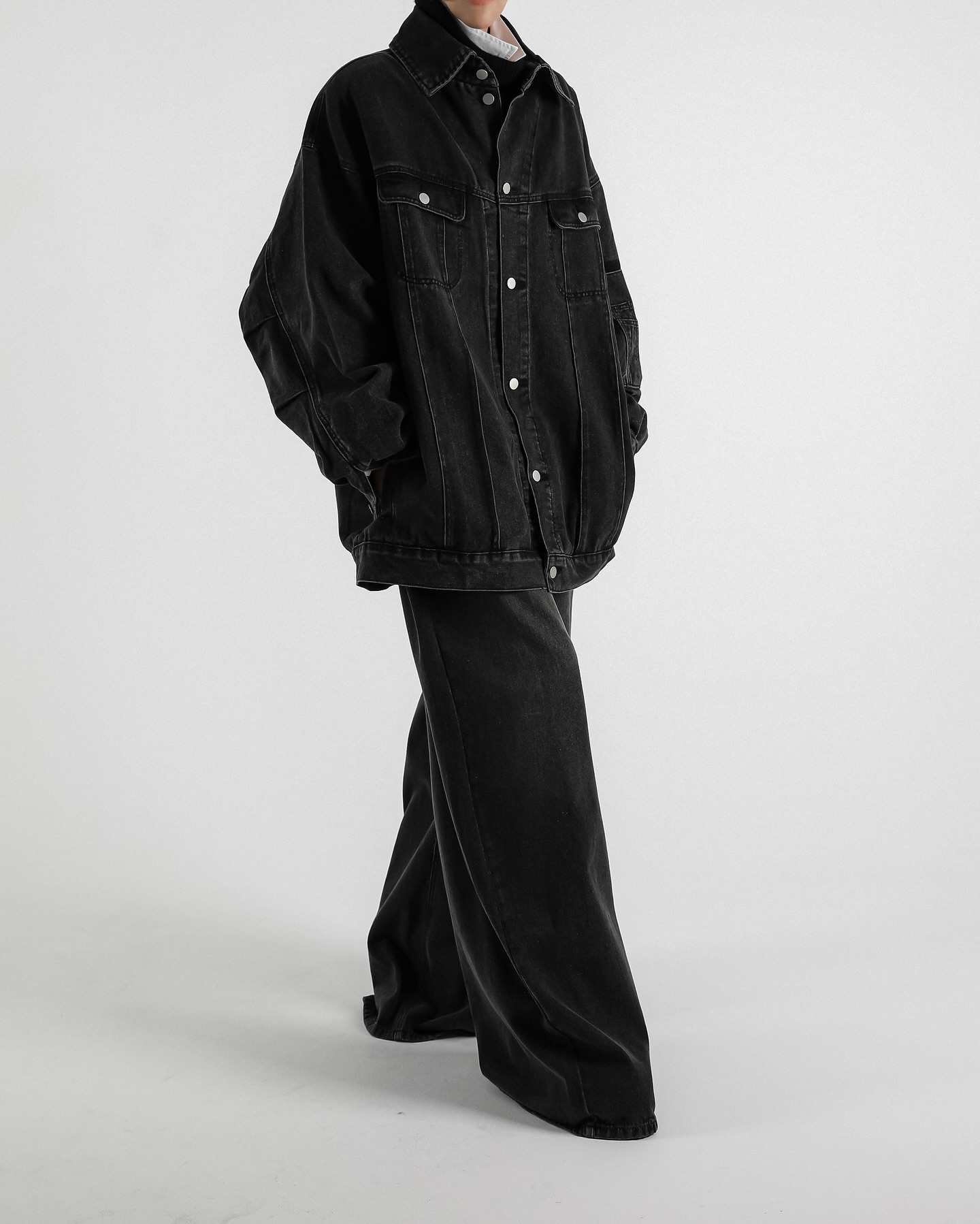 Connor Oversized Denim Jacket - Medium Wash - 10