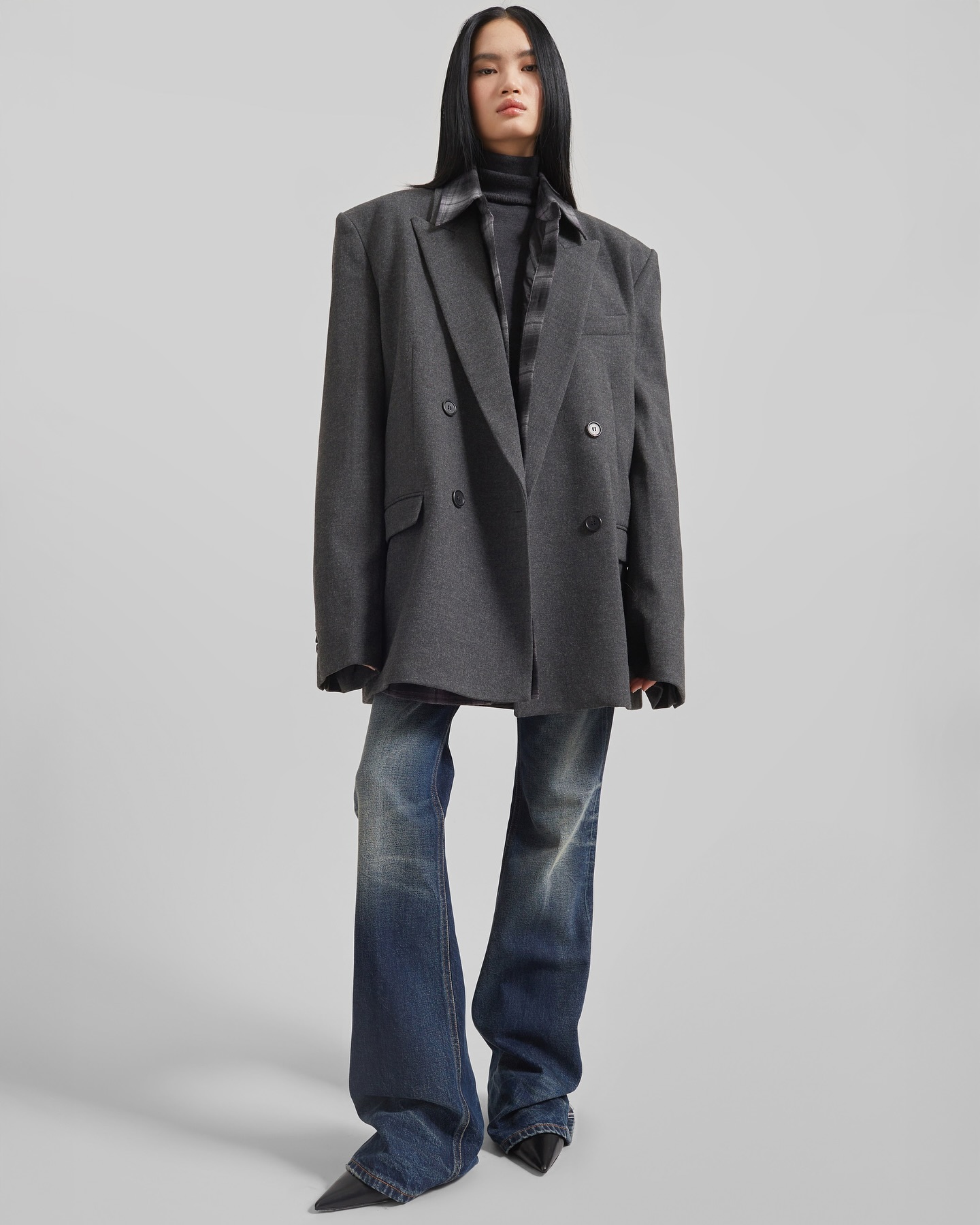Newark Double Breasted Blazer - Navy - 7