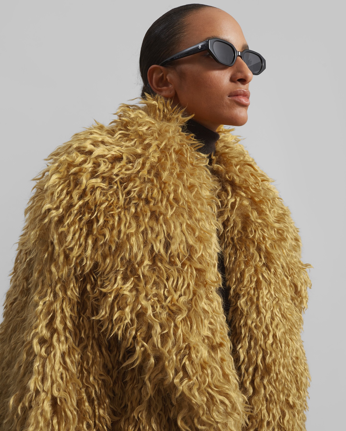 Rivee Faux Fur Pullover - Brown - 11