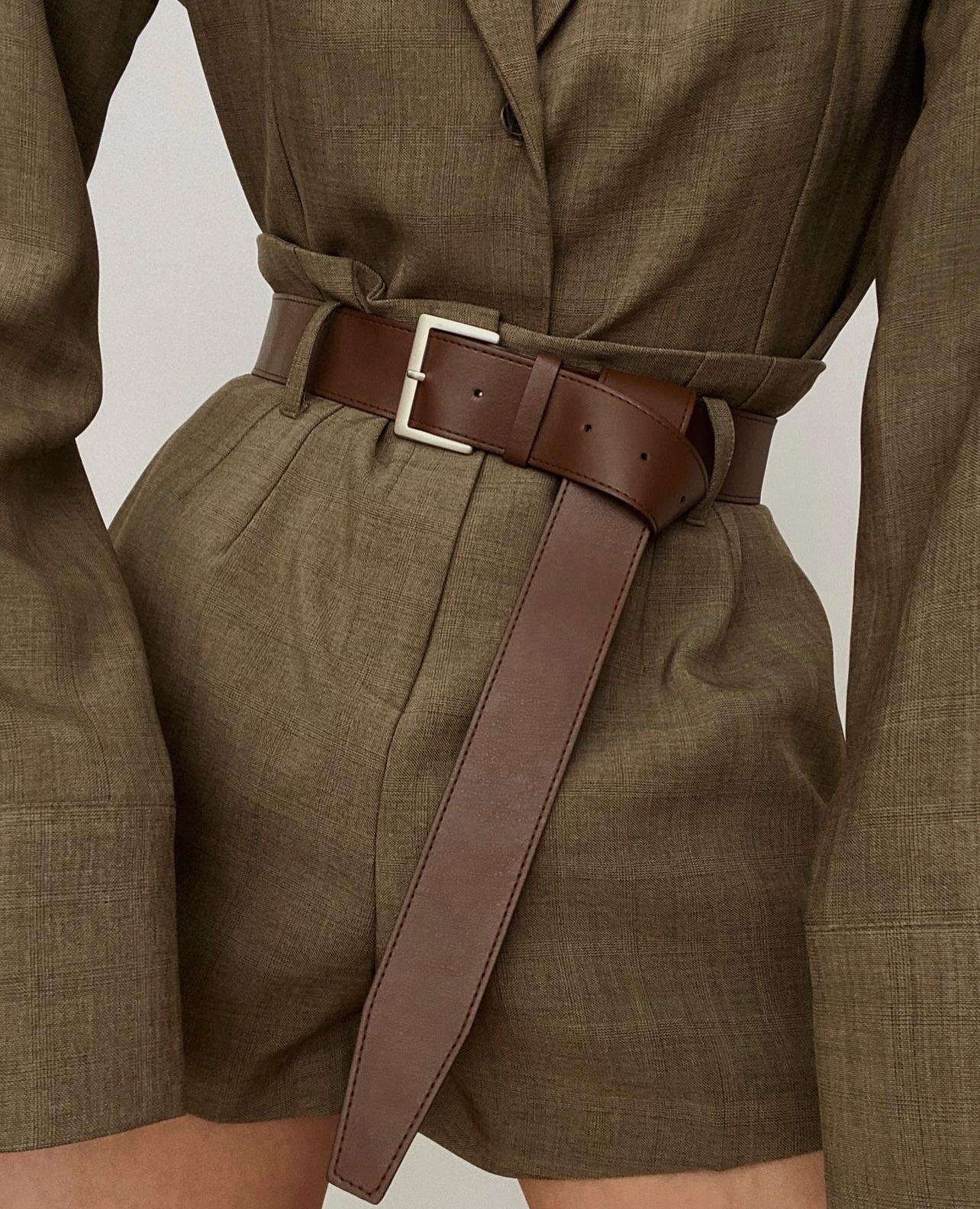 Sarno Leather Belt - Army Green - 9
