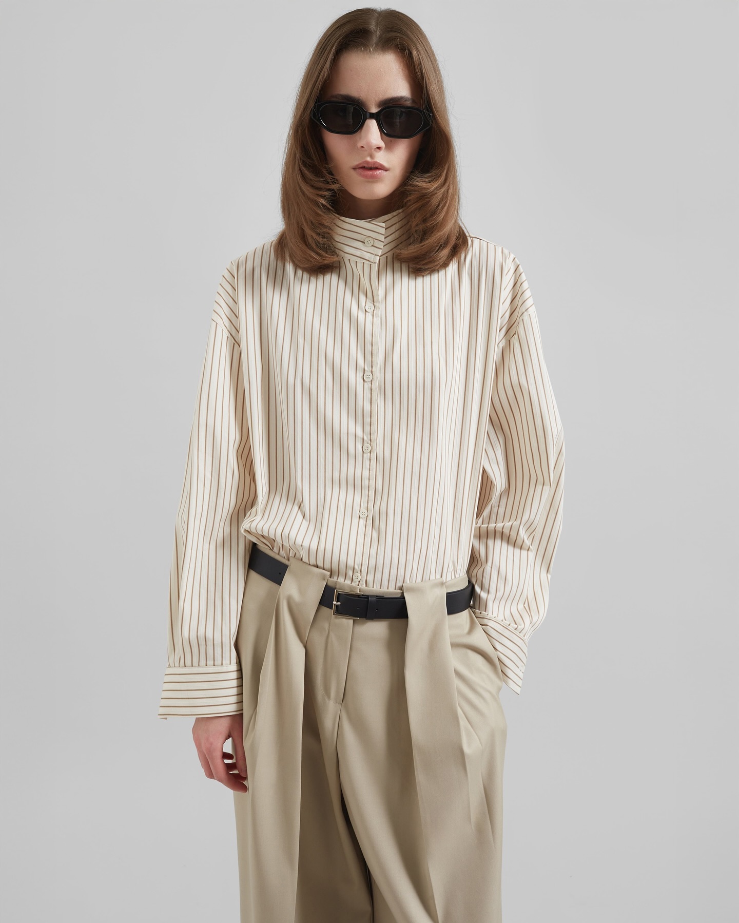 Hobart Double Belt Loop Trousers - Pale Olive - 10