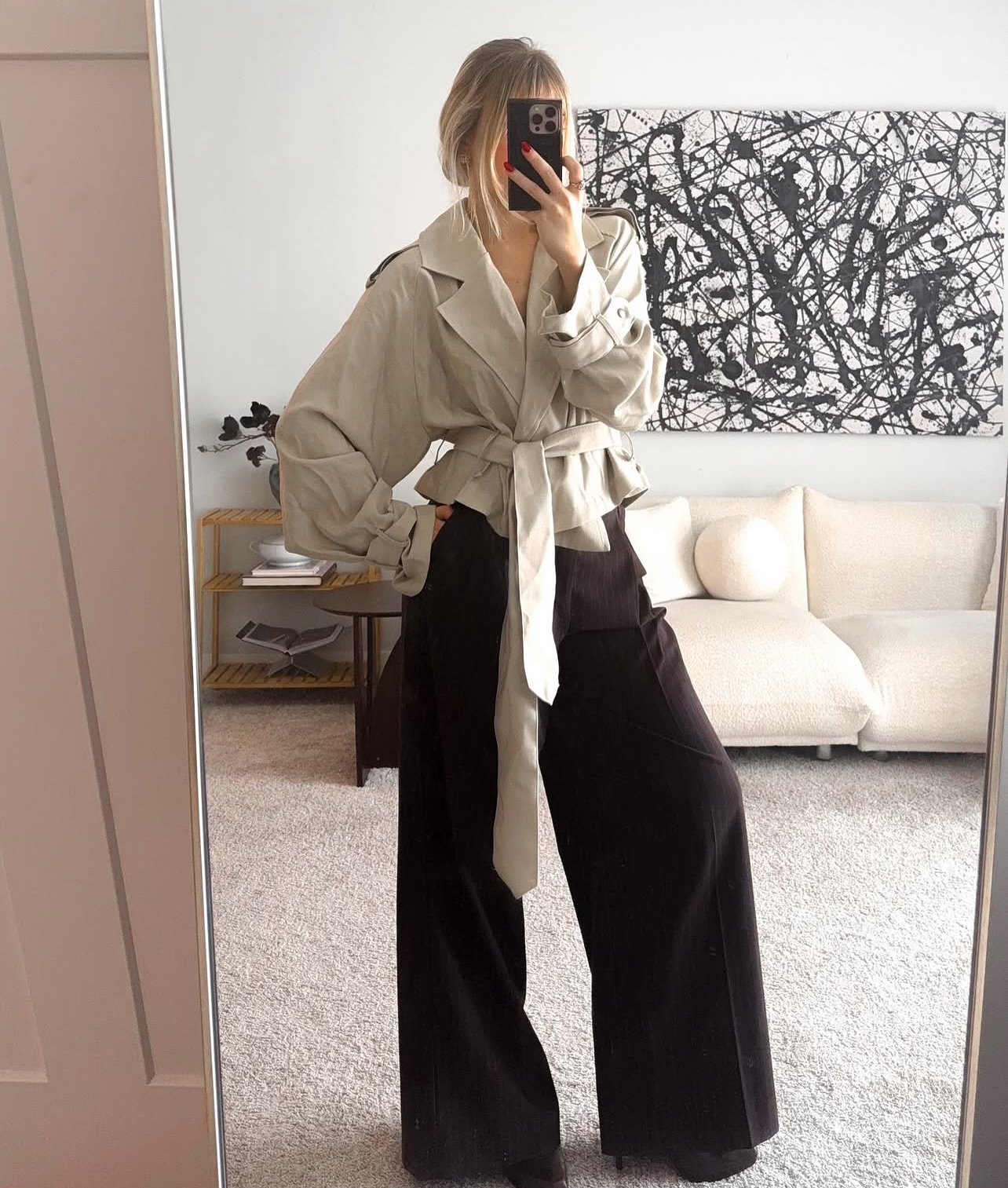 Corlen Pleated Wide Pants - Black - 9