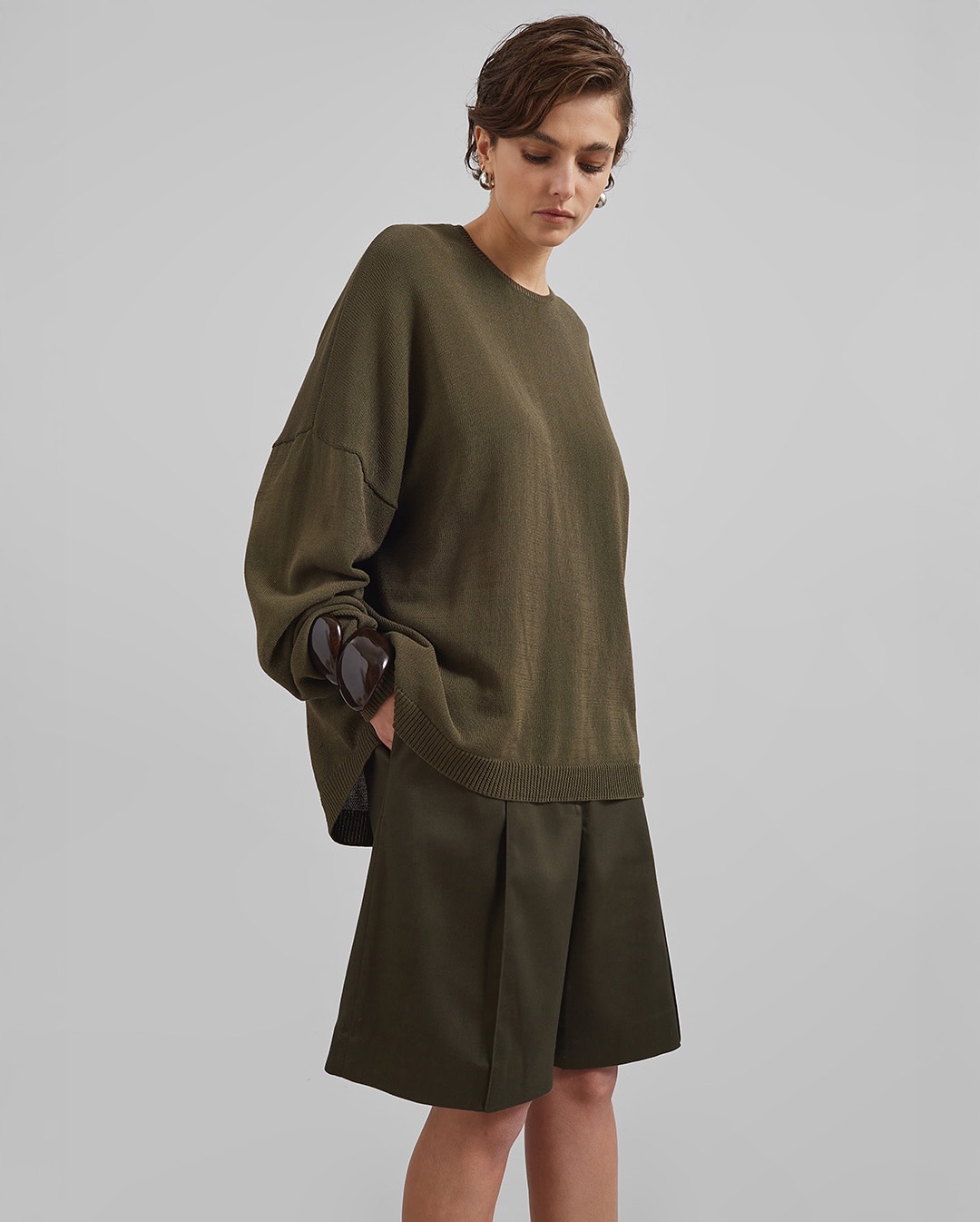 Daytona Pleated Trousers - Khaki - 7