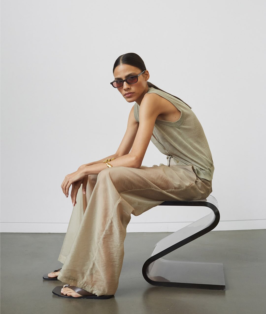 Rivo Knit Tank Top - Khaki - 9