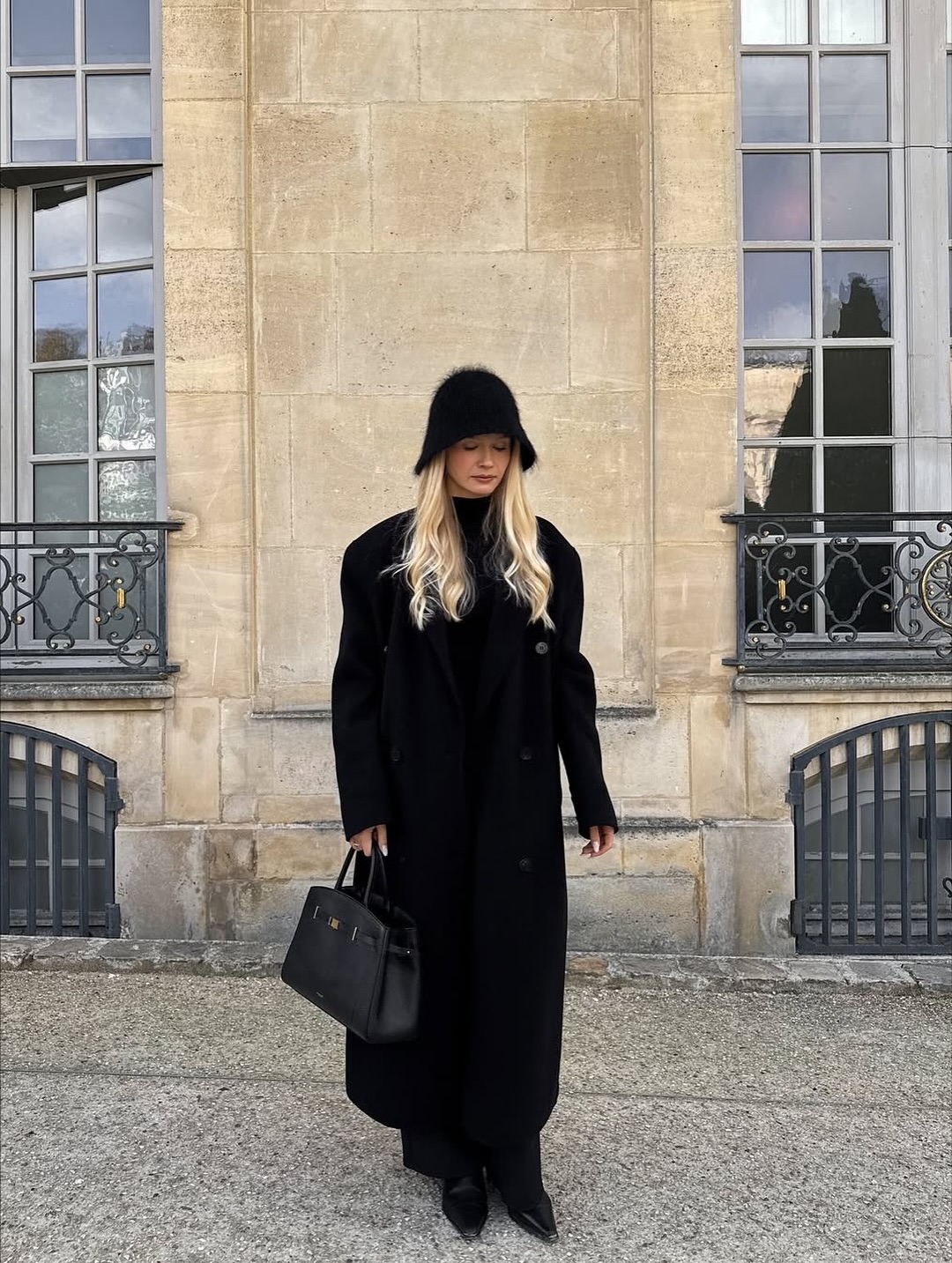 Melva Long Coat - Black - 8
