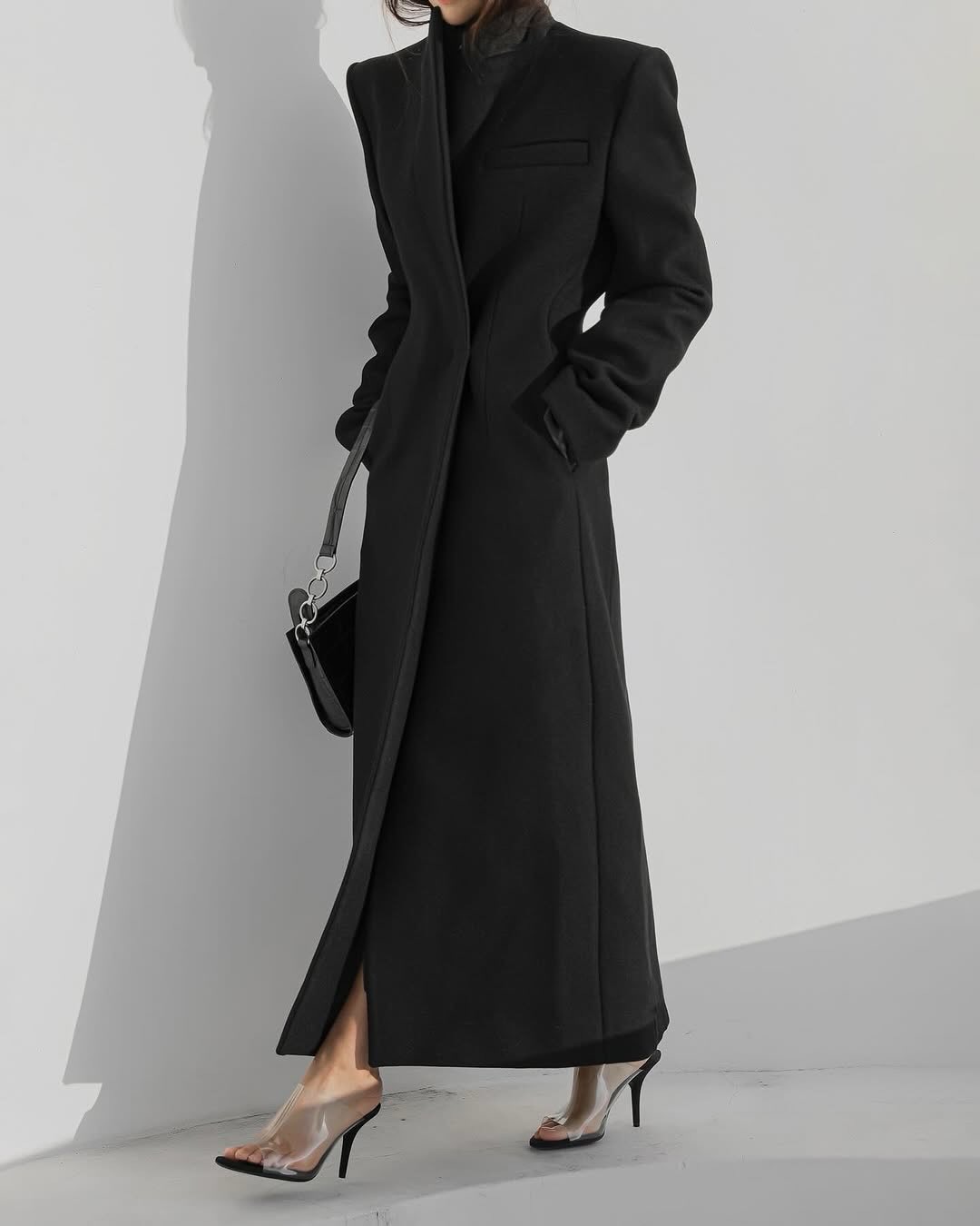 Melva Long Coat - Black - 6