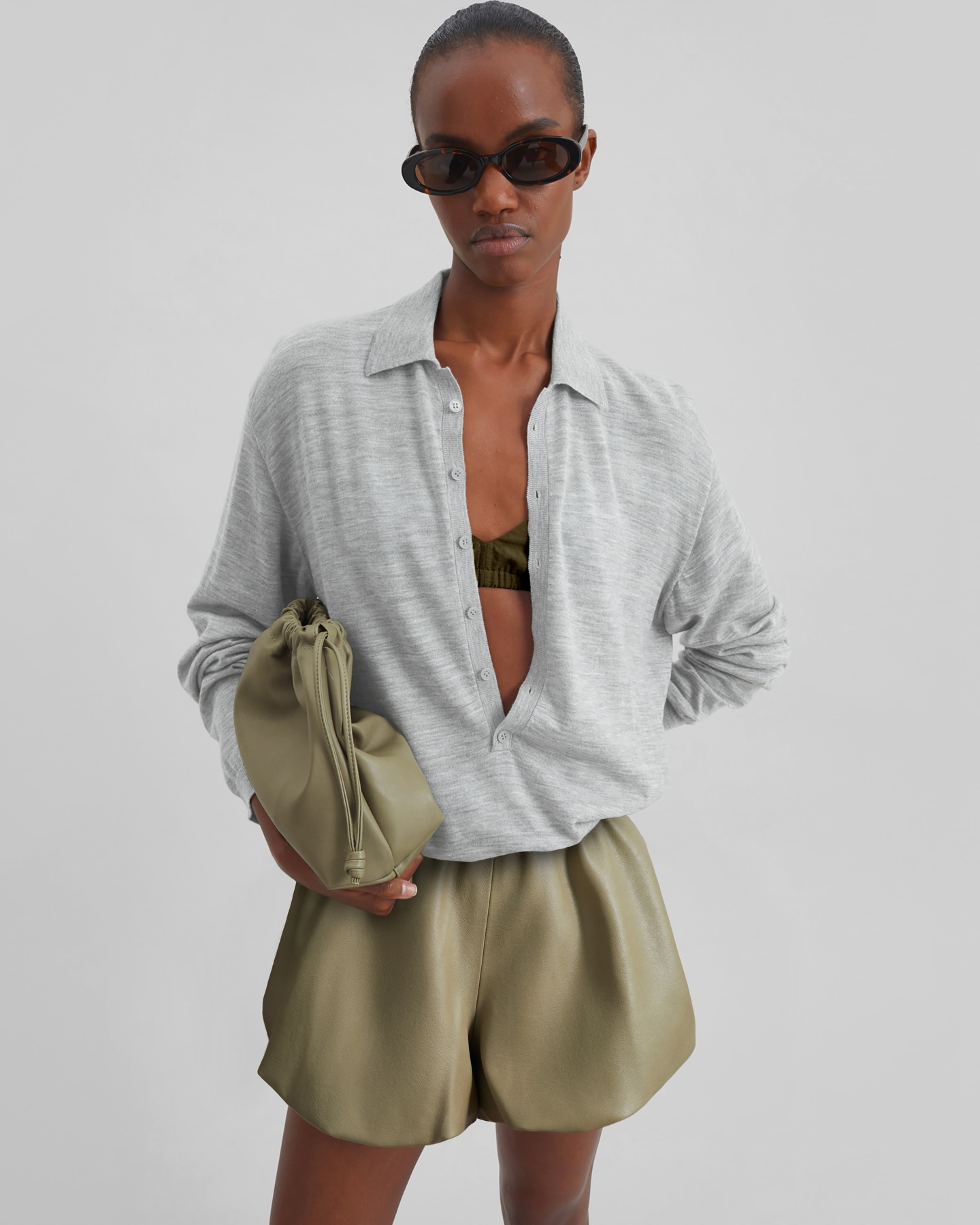 Calvane Two-Way Cardigan - Grey - 7