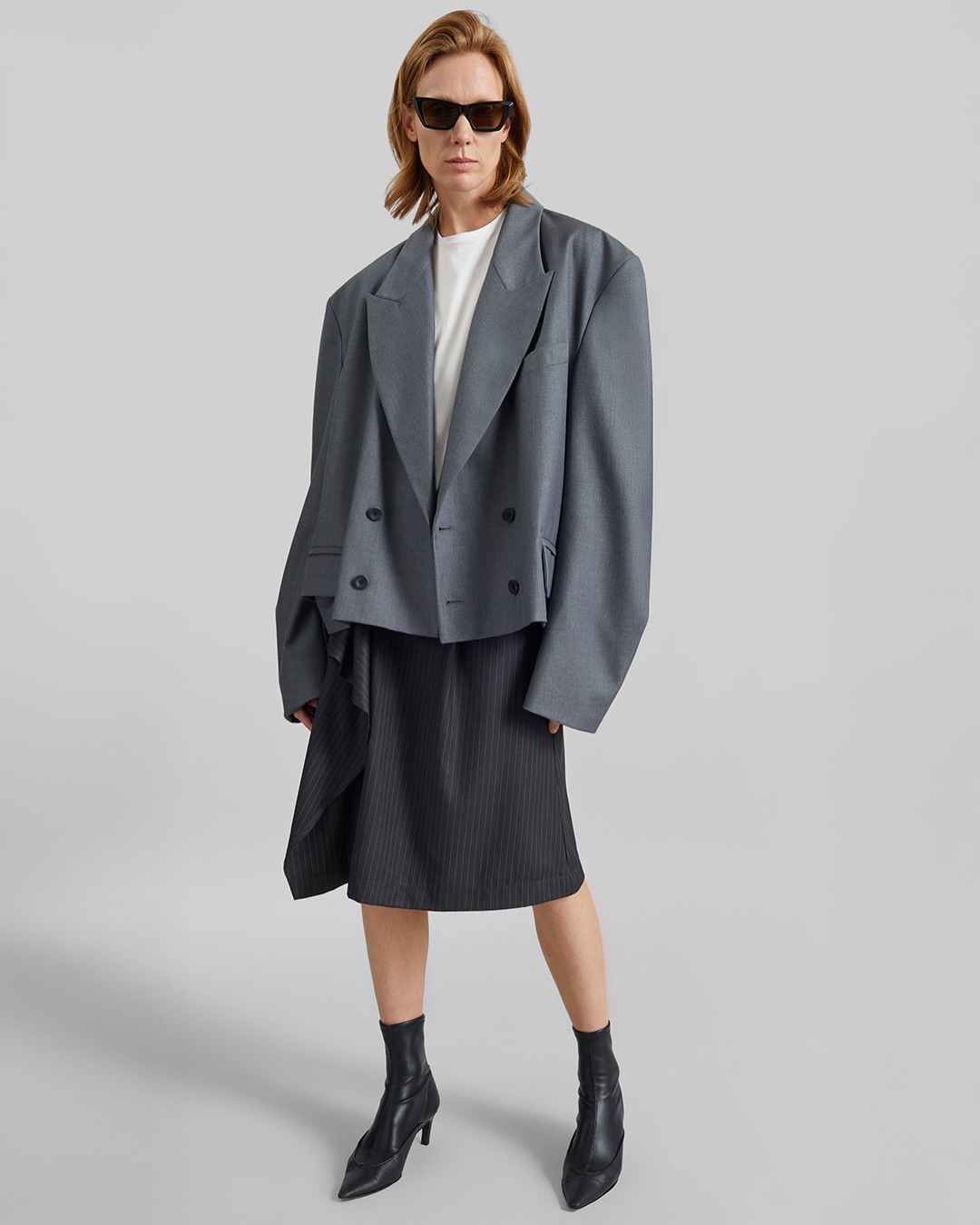 Newark Double Breasted Blazer - Navy - 9