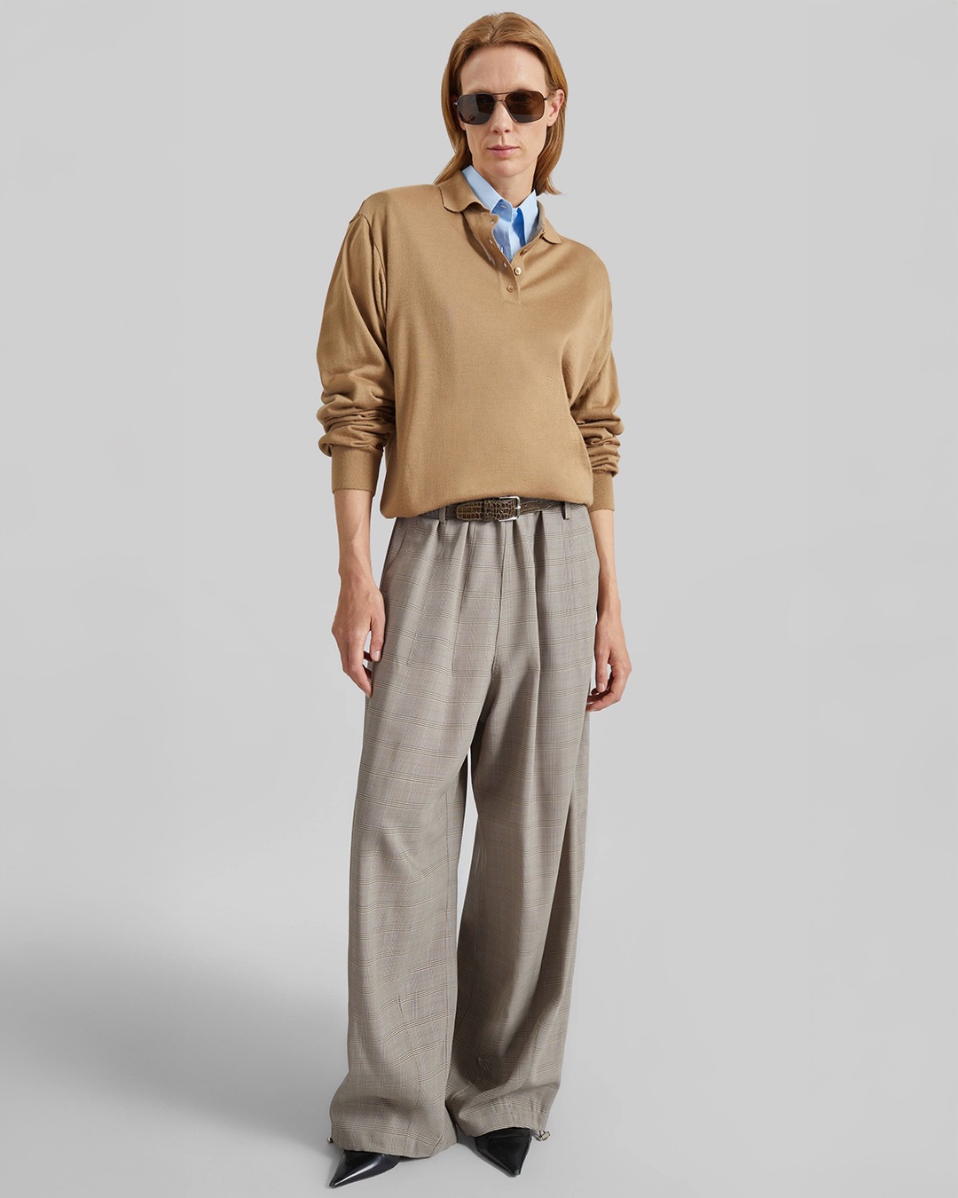 Canberra Pleated Trousers - Camel - 9