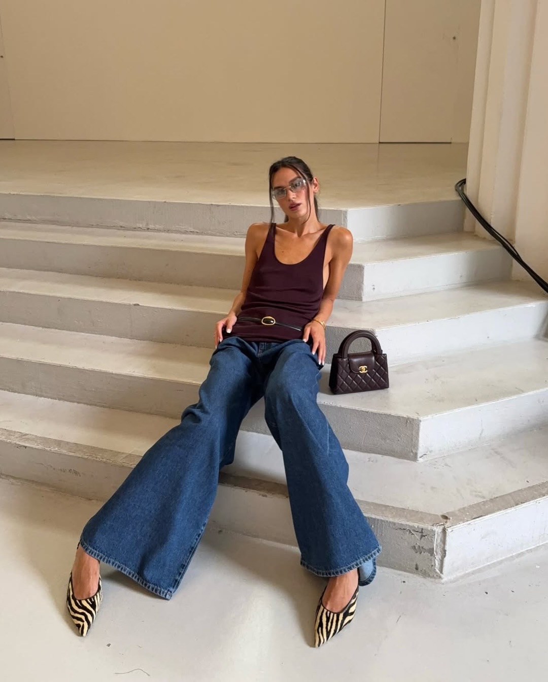 Rivo Knit Tank Top - Burgundy - 8