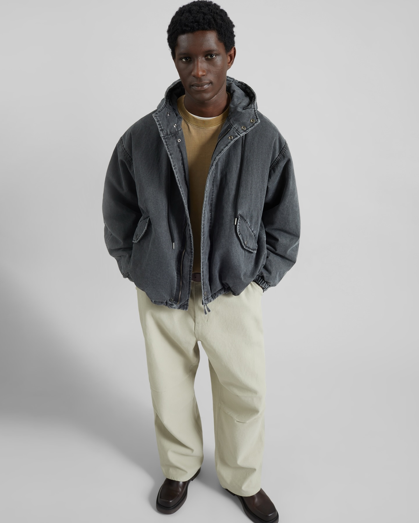Borken Pleated Twill Pants - Ivory - 9