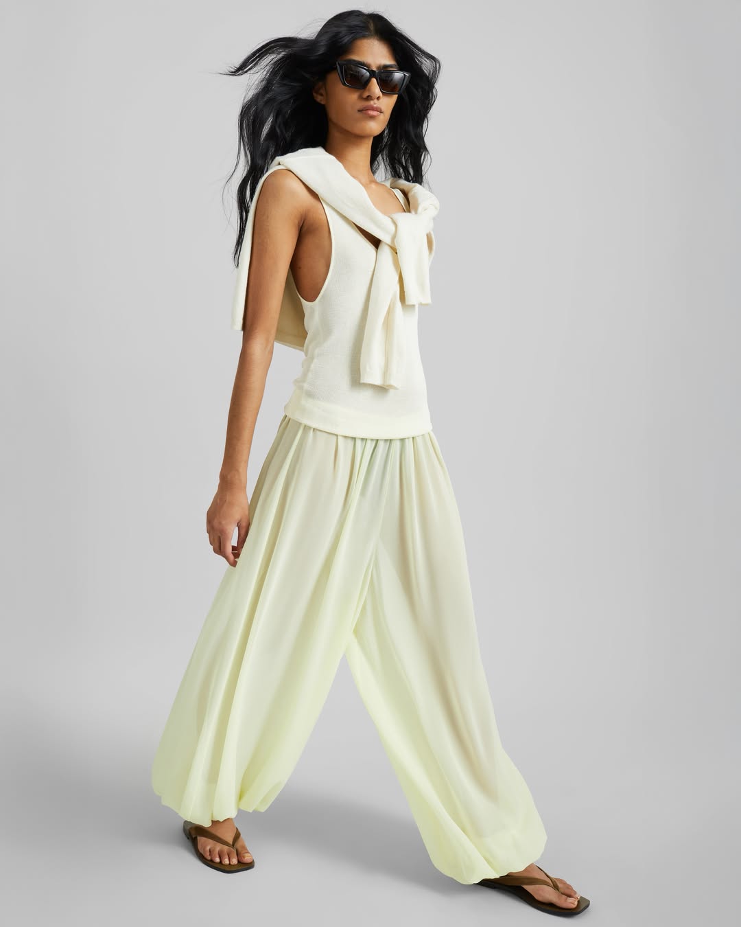 Isola Fluid Balloon Pants - Beige - 11
