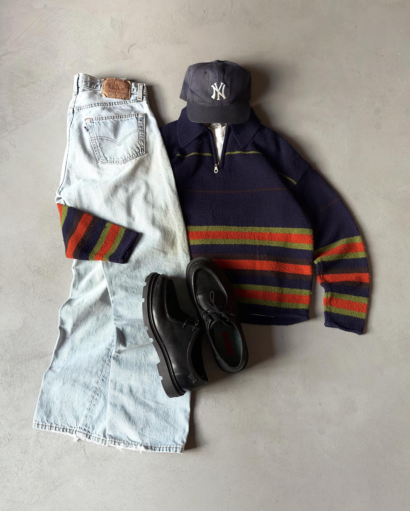 1980s - Green/Yellow OP Sweater - L - 6