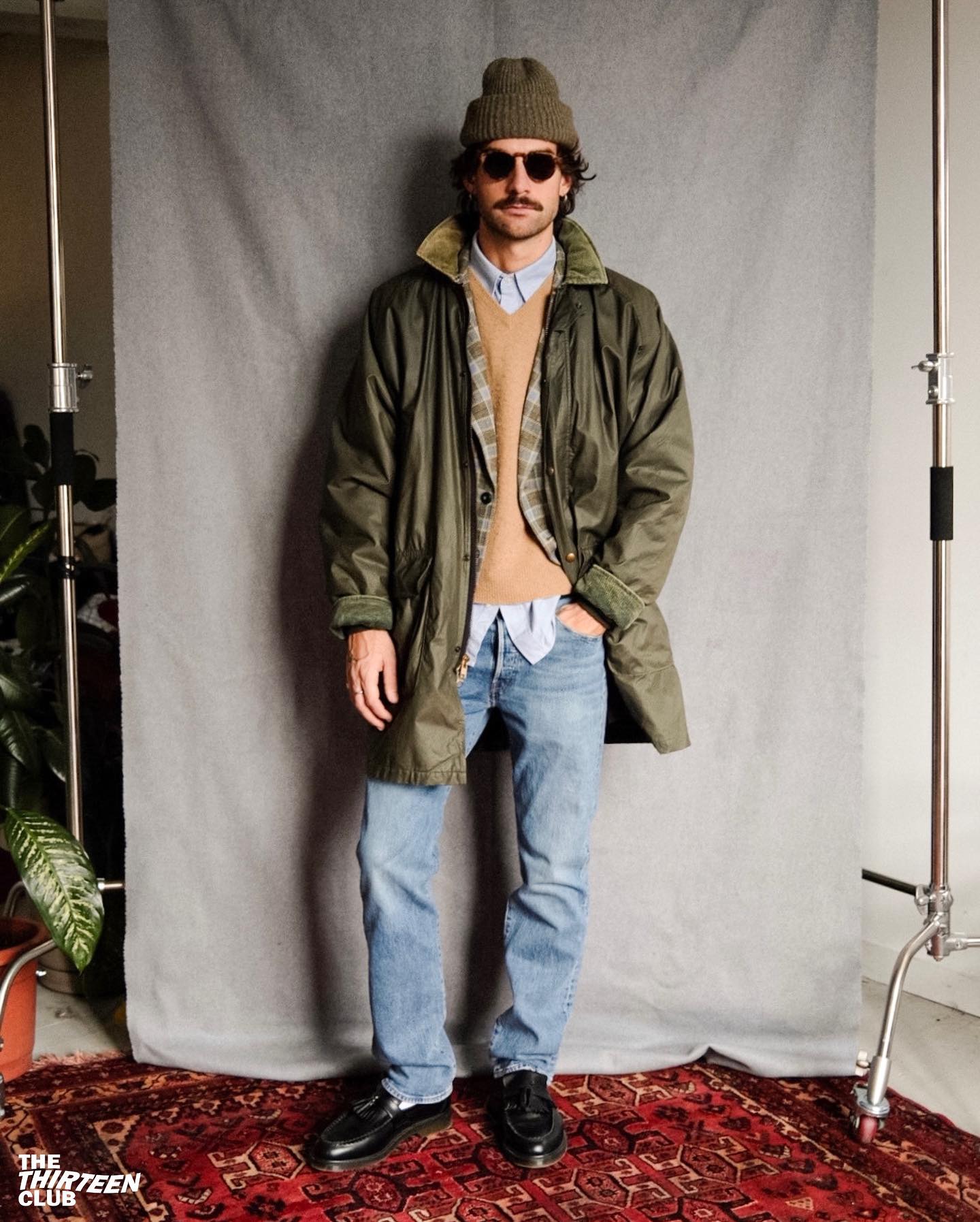 1990s - Distressed Dark Navy Barbour Border Jacket - 46 - 9