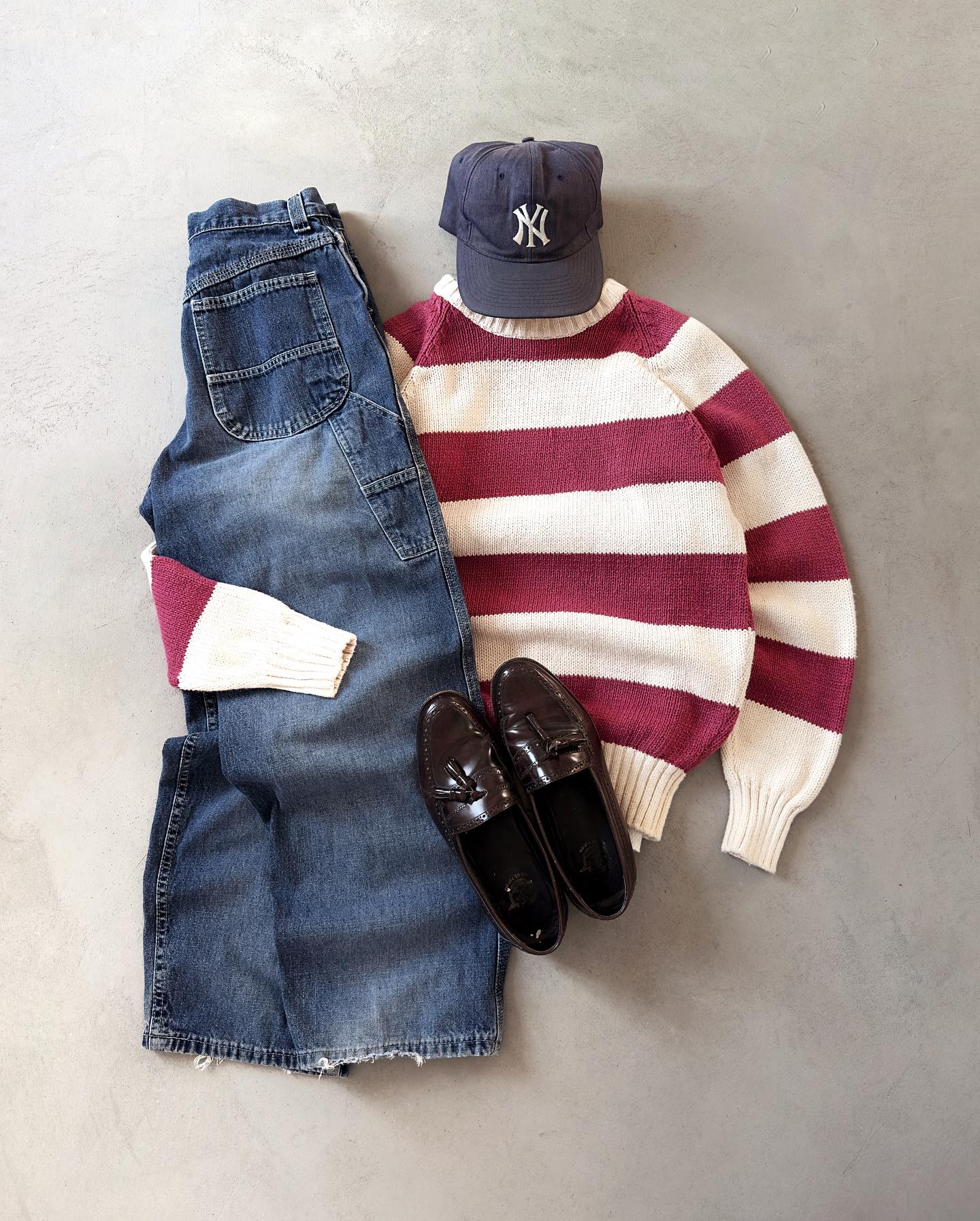 1990s - Red/Black Striped Sweater - L - 9