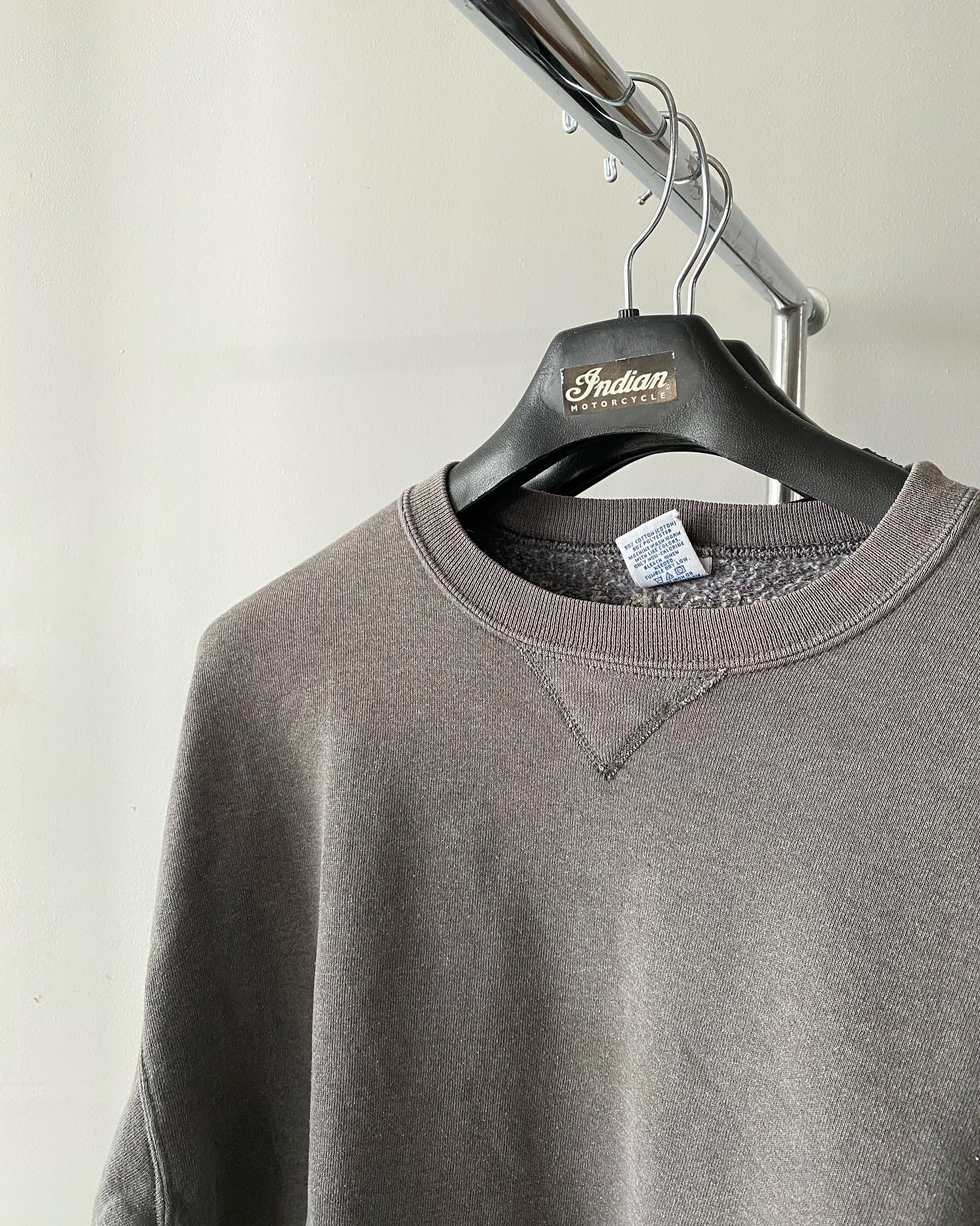1990s - Distressed Black Blank Crewneck - XL - 11