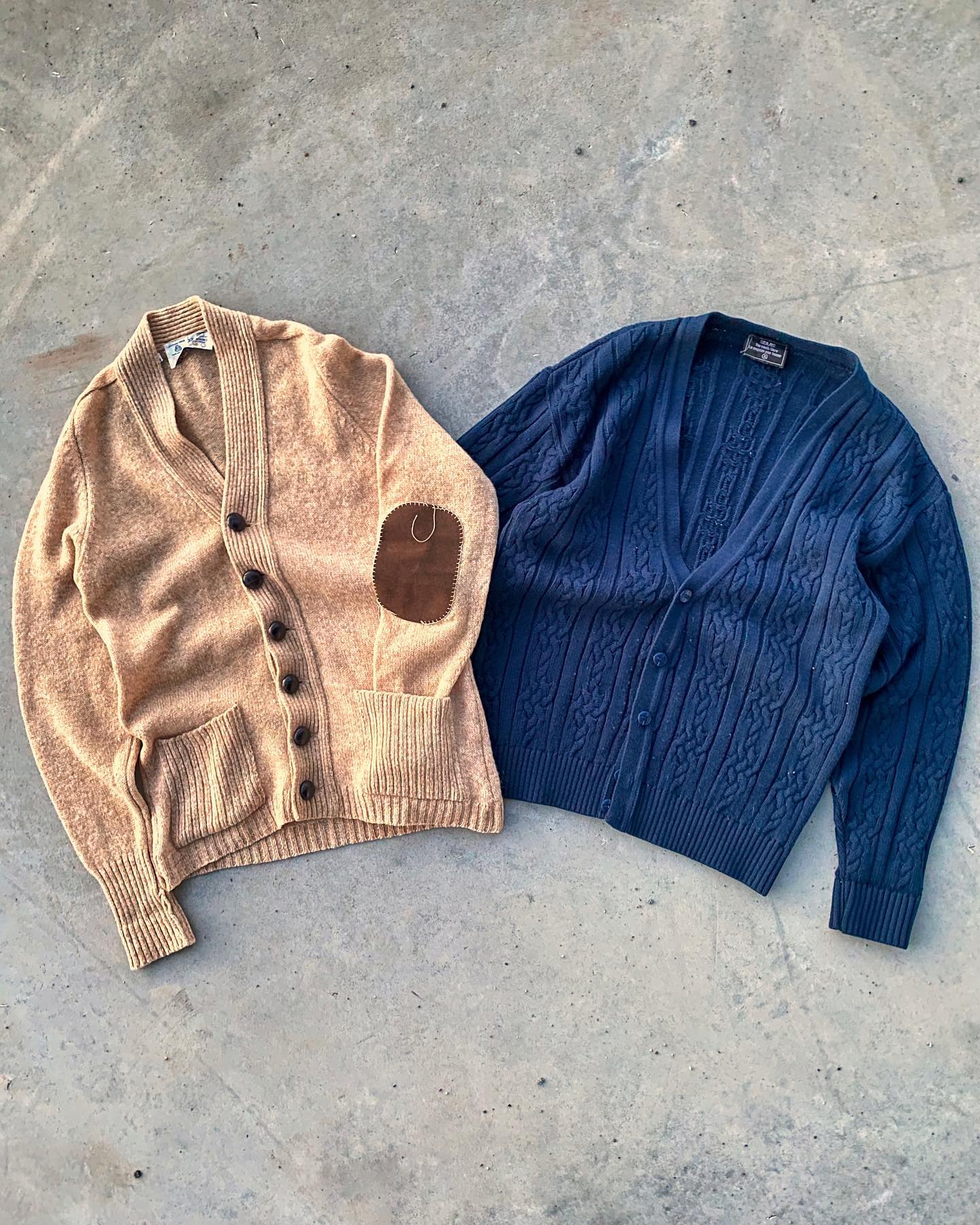 1970s - Cream Handknit Wool Cardigan - L/XL - 4