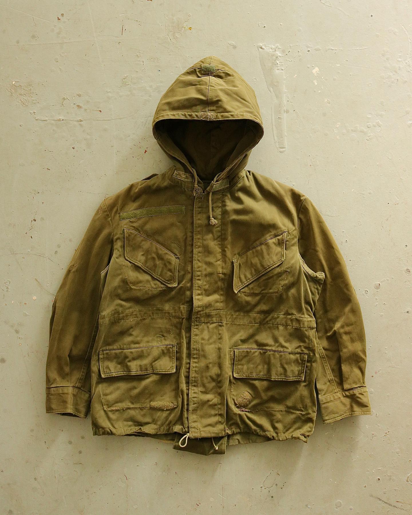 1950s - Distressed Green Red Head Hunting Jacket - L - 10