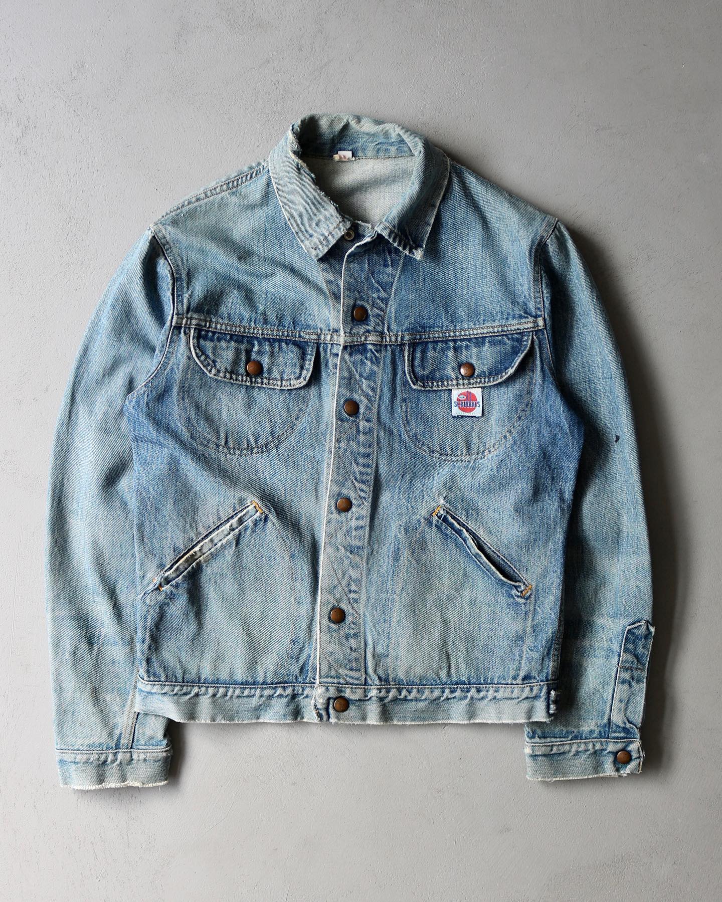 1970s - Distressed Maverick Jeans Jacket - S/M - 11