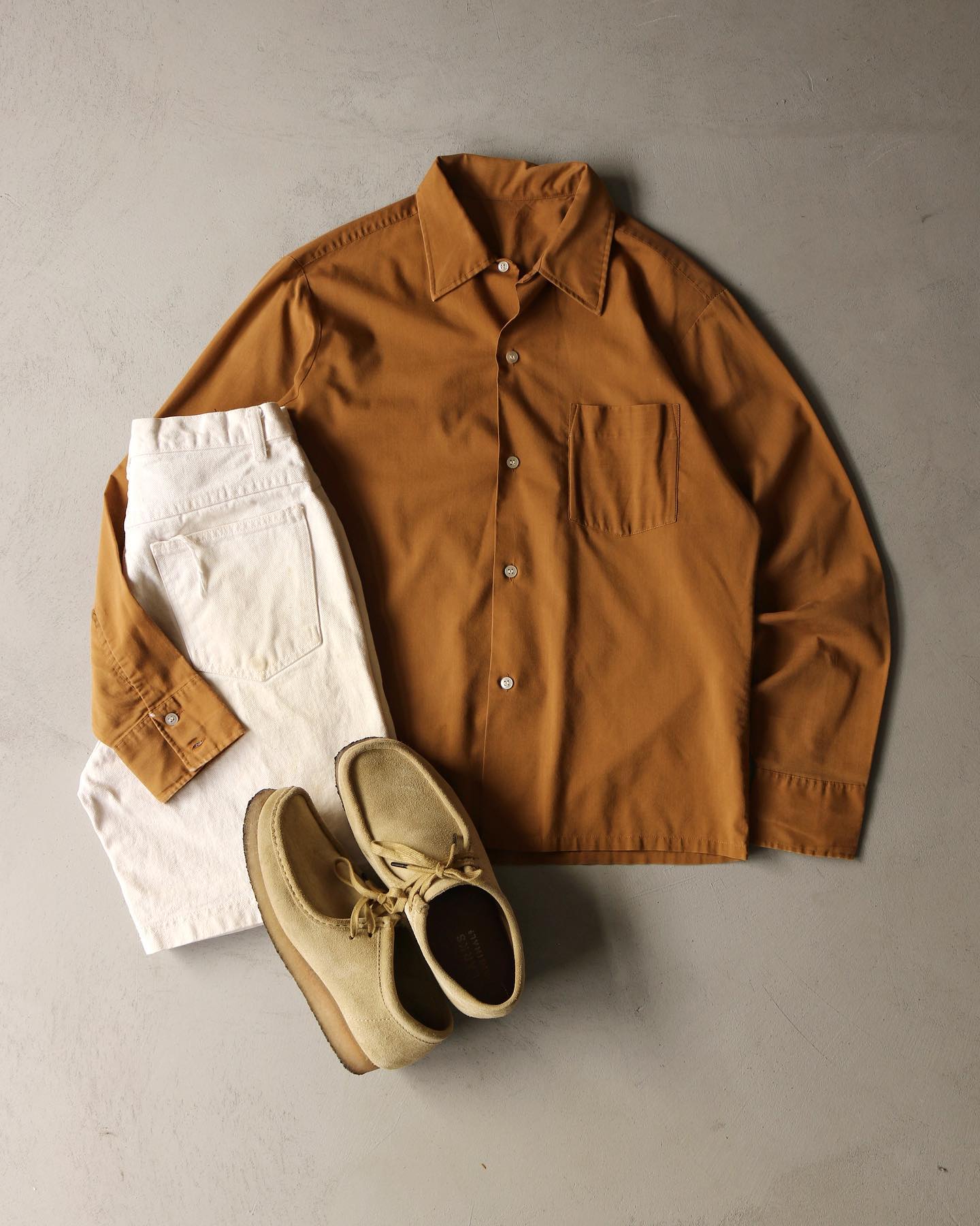 1970s - Mustard Sears Button Up - M - 4