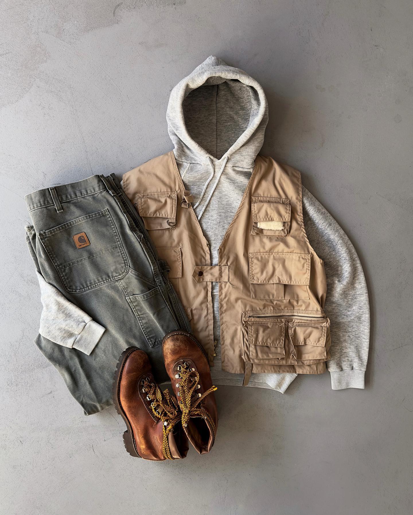 1990s - Khaki Multi Pockets Fishing Vest - XL - 5