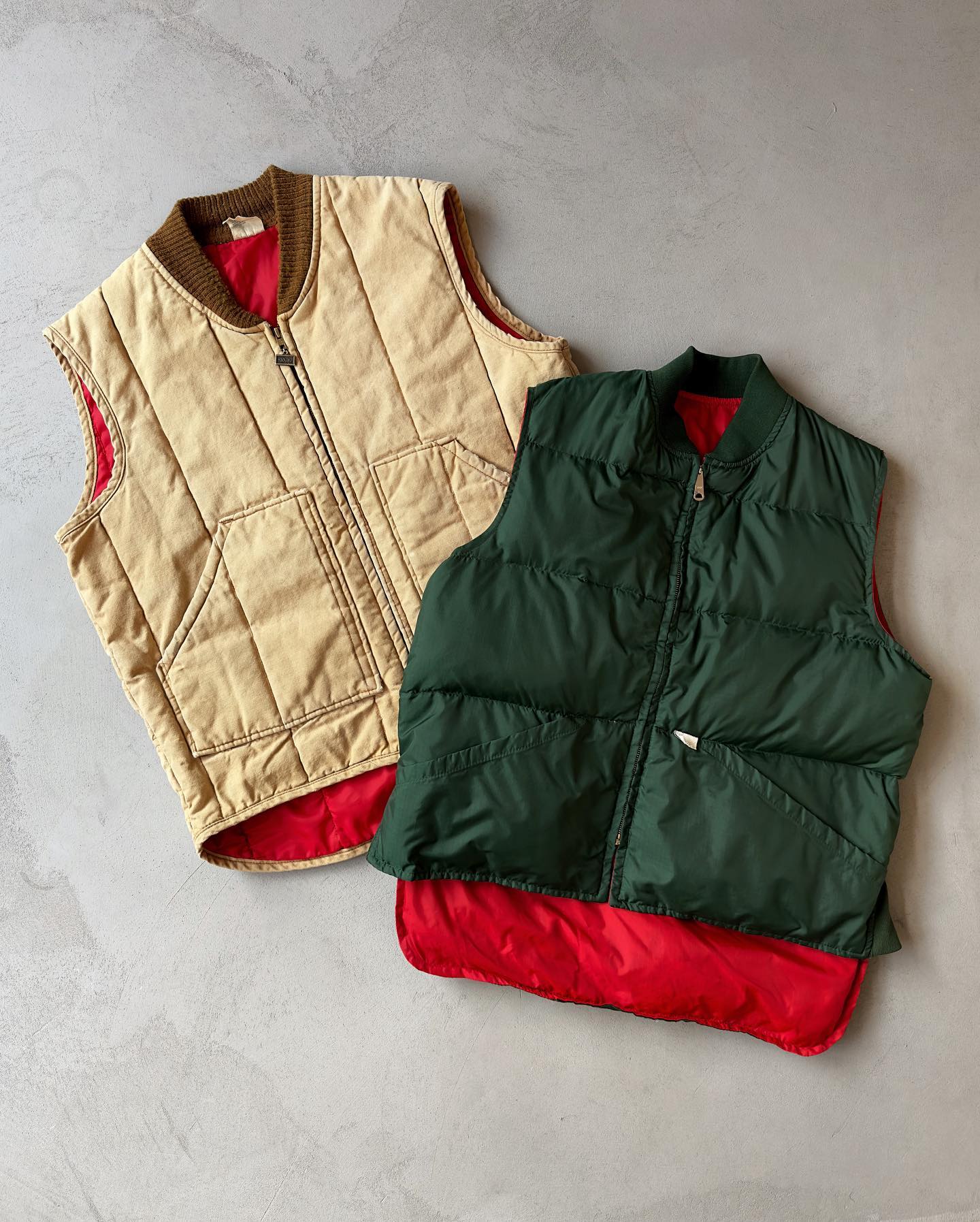 1980s - Burnt Orange Puffer Vest - S - 9