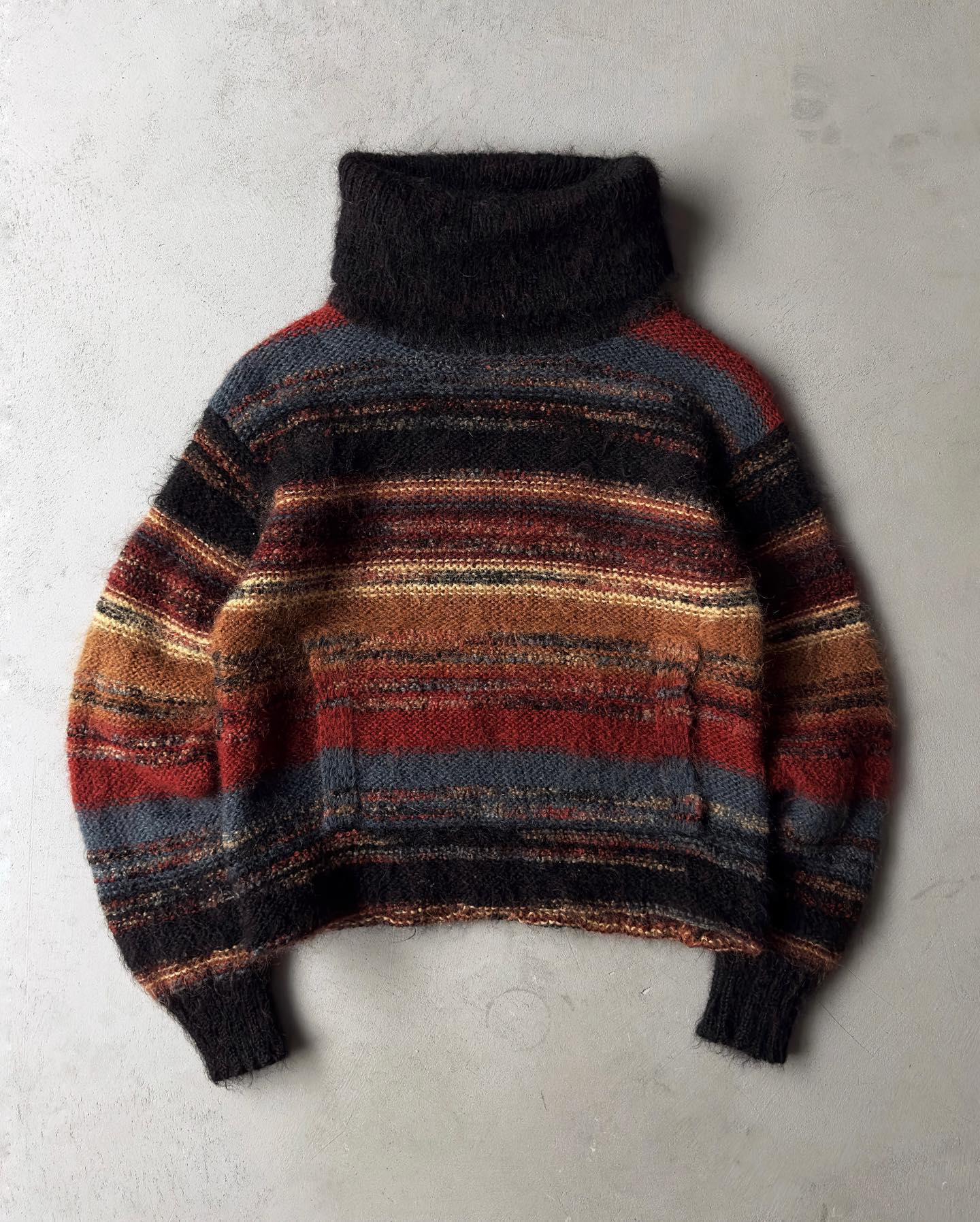 1980s - Brown/Cream Sweater - (W)XXS - 7