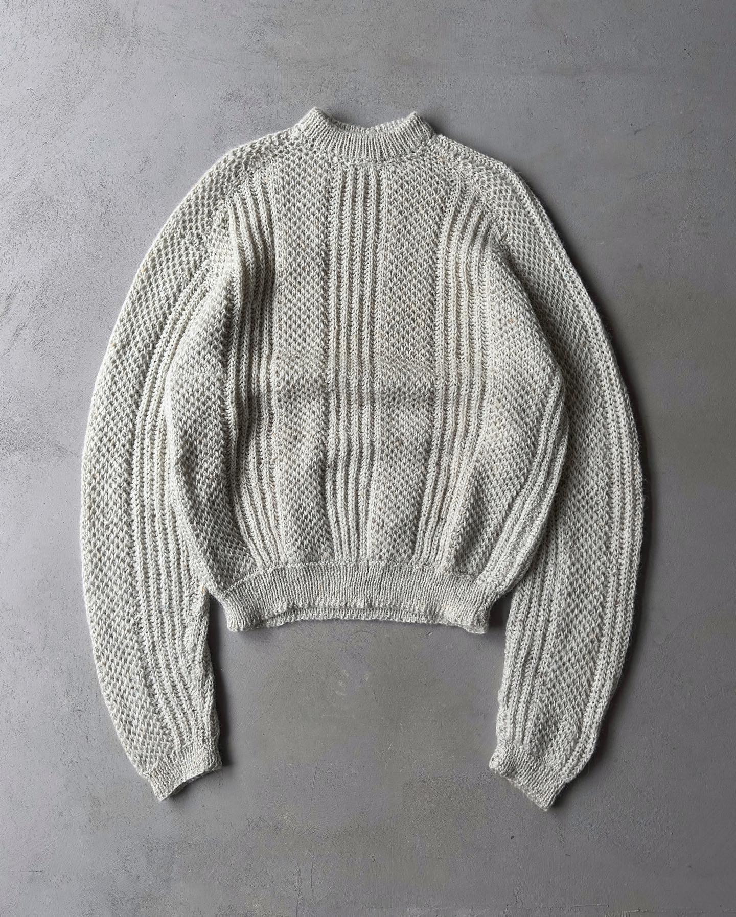1960s - Cream Women's Turtleneck Sweater - (W)XS/S - 5