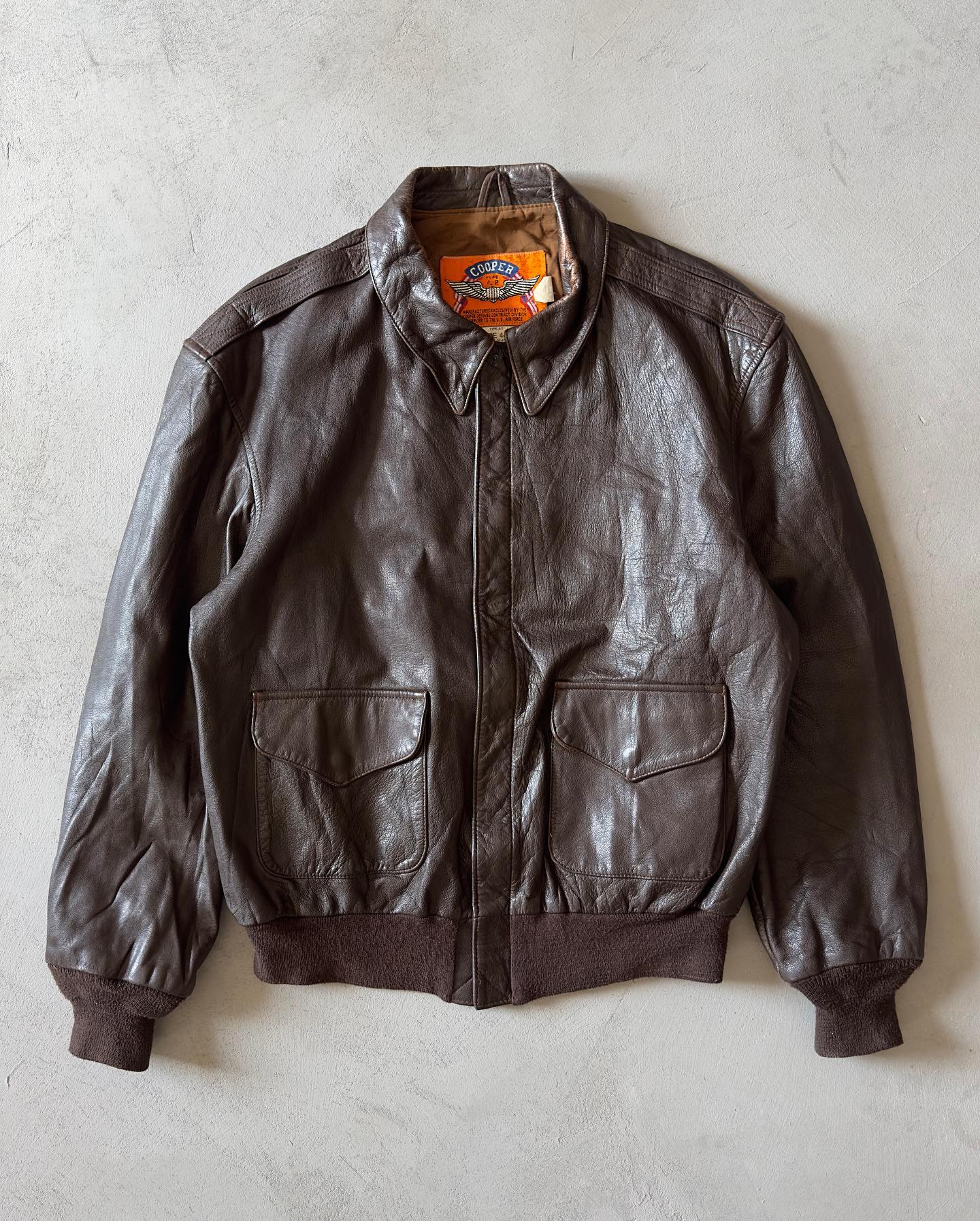 1990s - Dark Brown Leather Bomber Jacket - XXL - 6