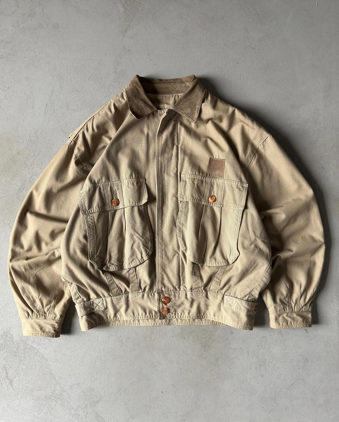 1990s - Beige Lemon Barn Jacket - M - 9