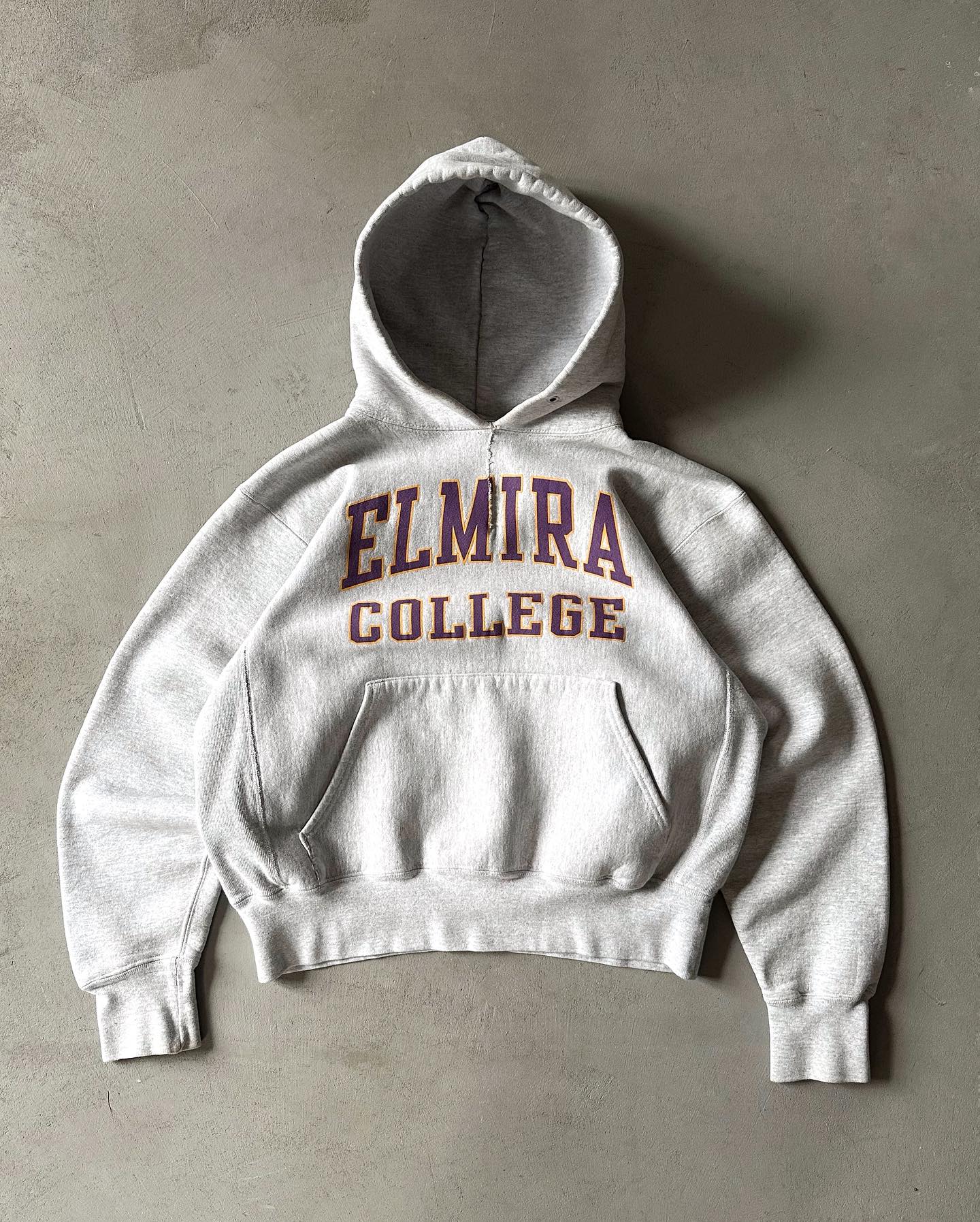 1990s - Ash Grey "Elmira" Heavyweight Hoodie - S/M - 5