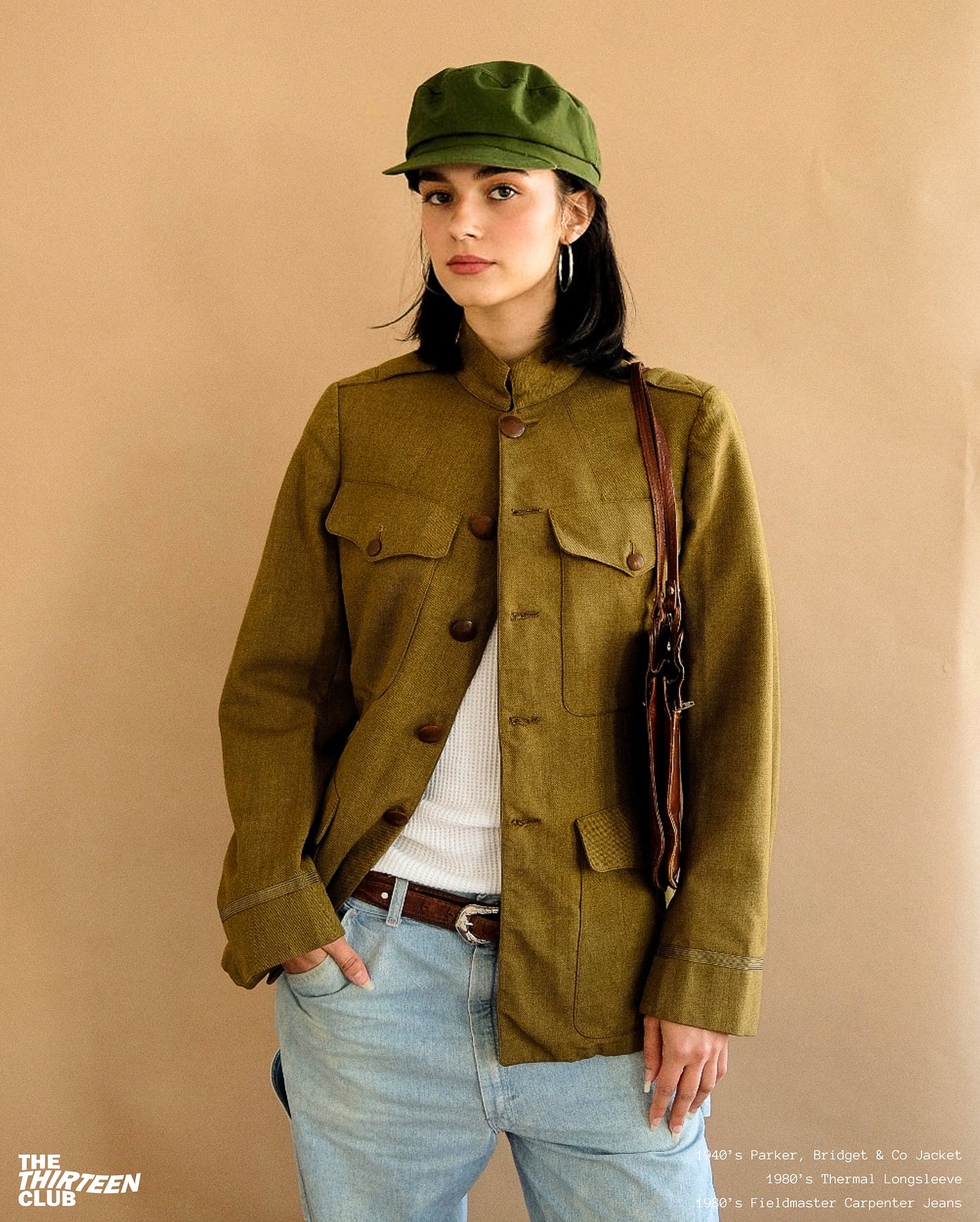 1980s - Tan Safari Suede Jacket - L - 10