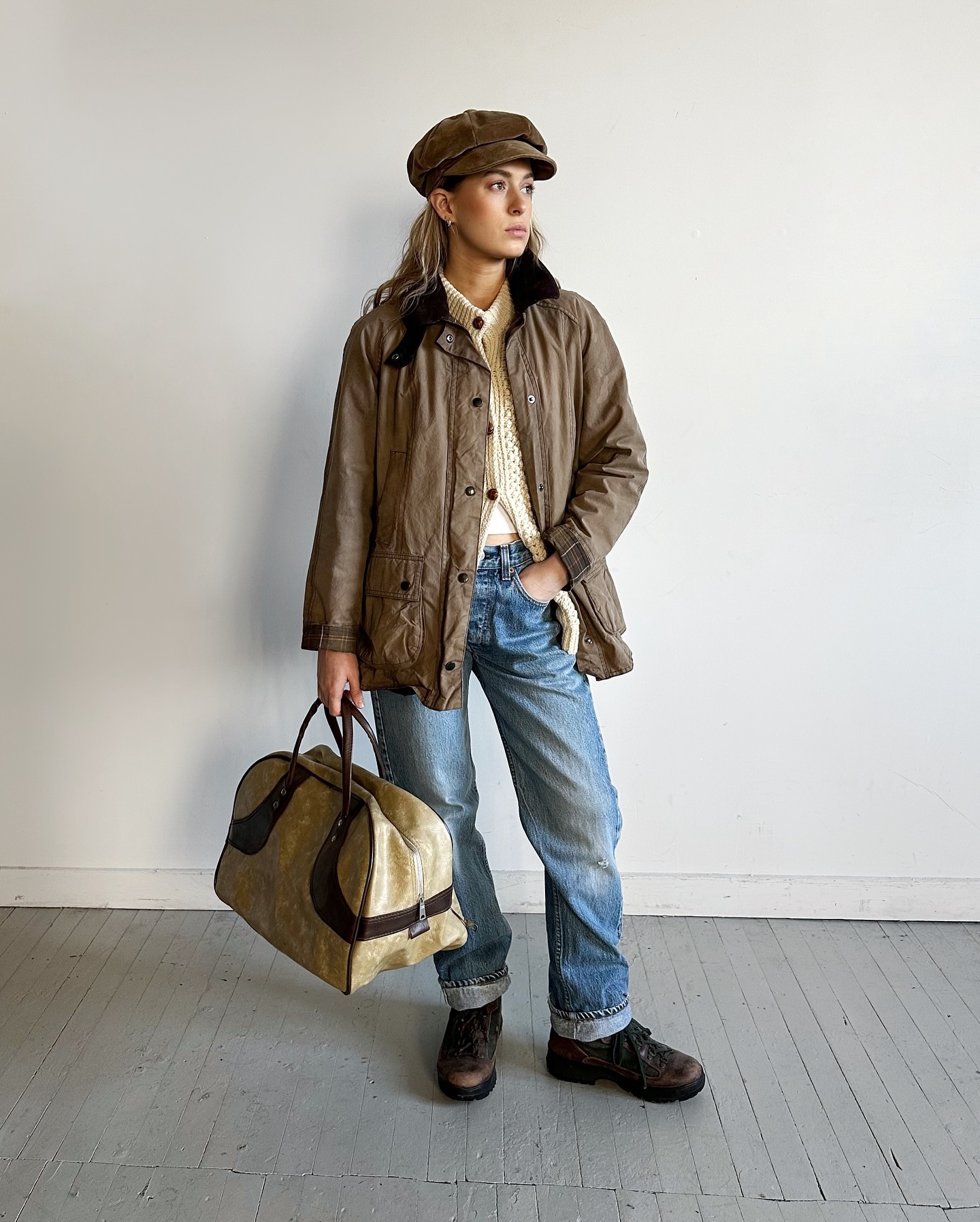 1990s - Distressed Brown Barbour Gamefair Jacket - 48 - 9