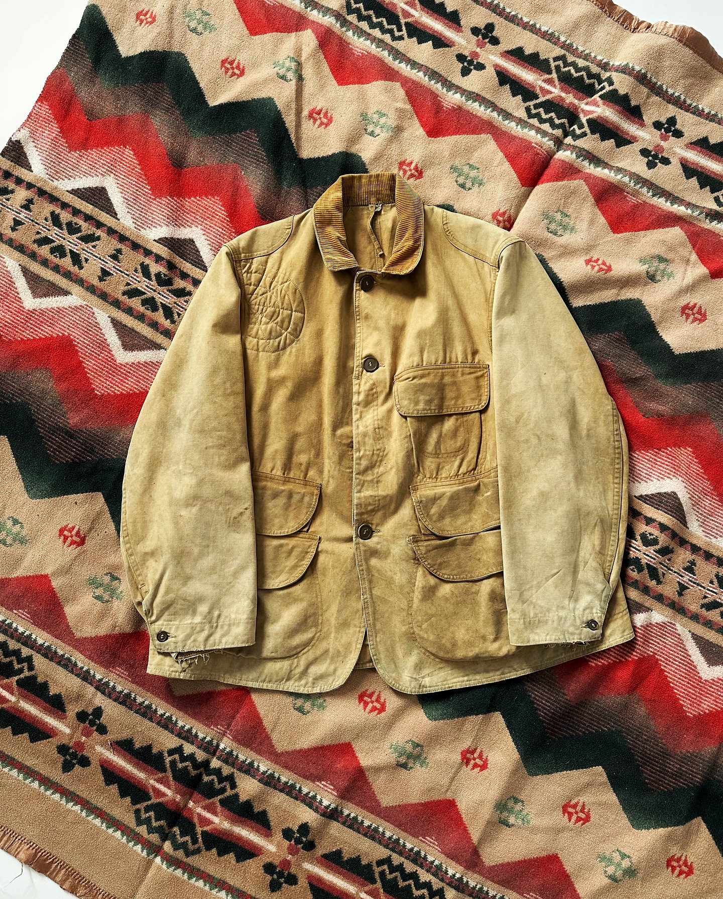 1970s - Distressed Duck Cumberland Hunting Coat - L - 9
