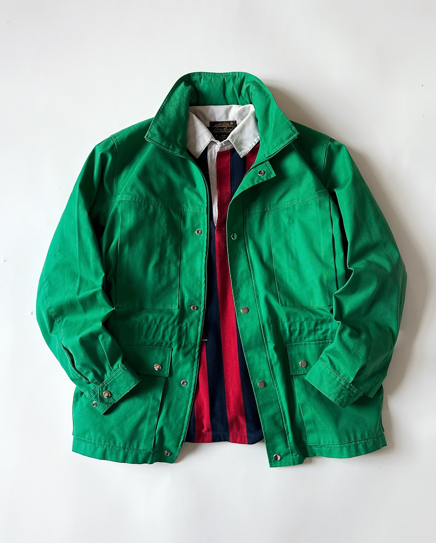 1990s - Green Burberrys' Harrington Jacket - L(Short) - 6