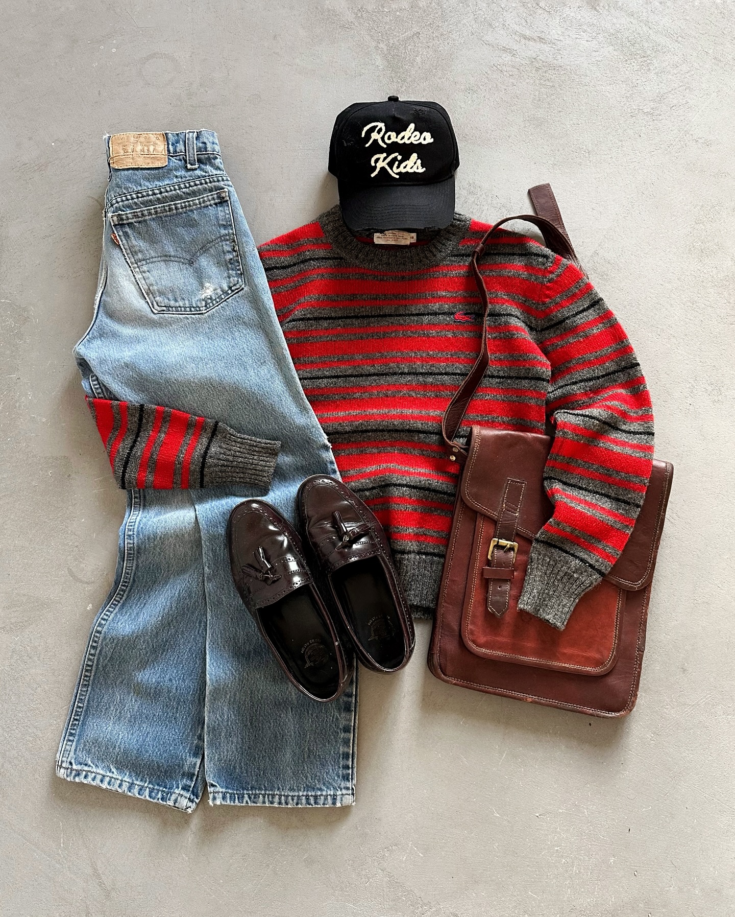 1990s - Red/Black Striped Sweater - L - 5