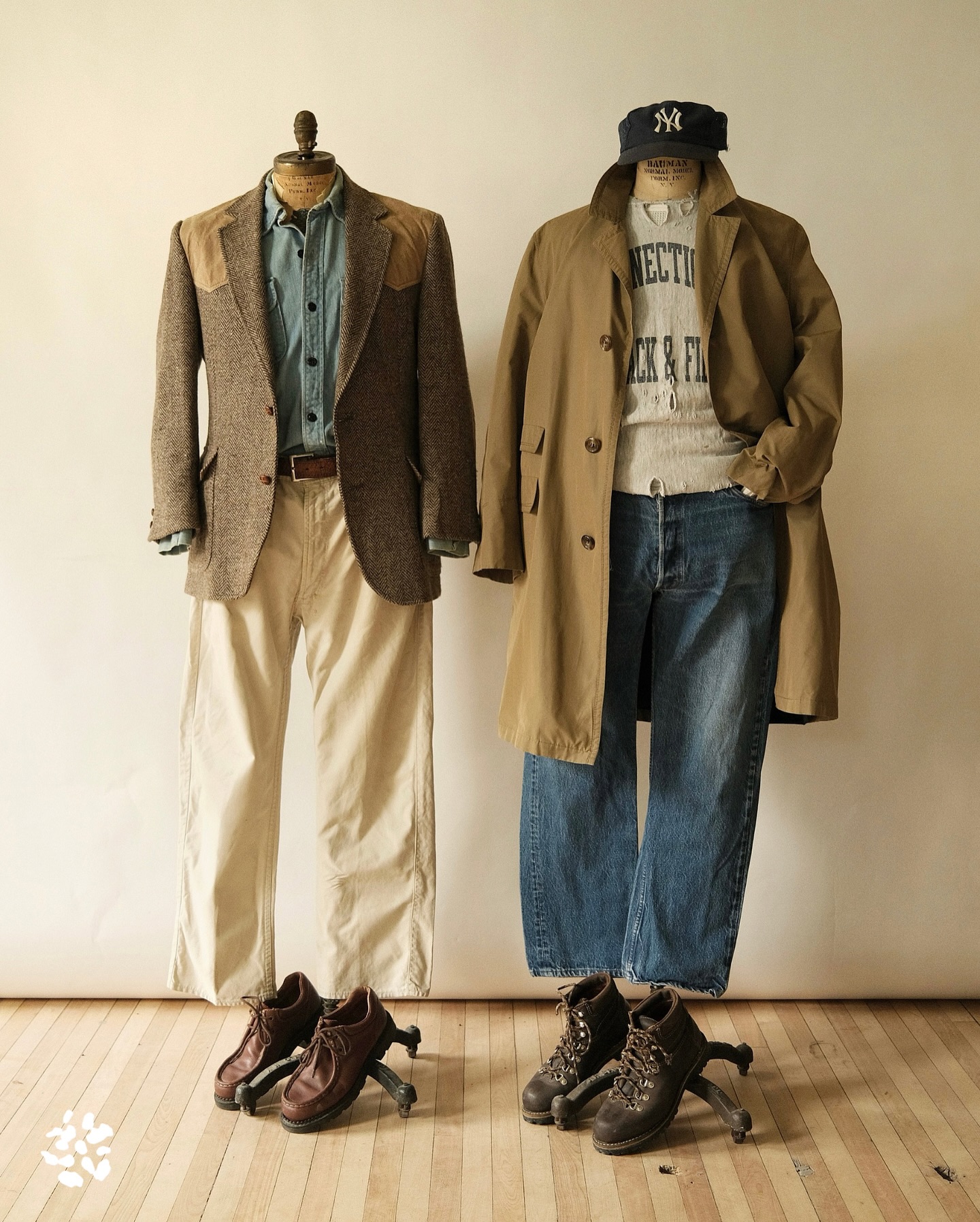 1990s - Tan Fireman Coat - L/XL - 11
