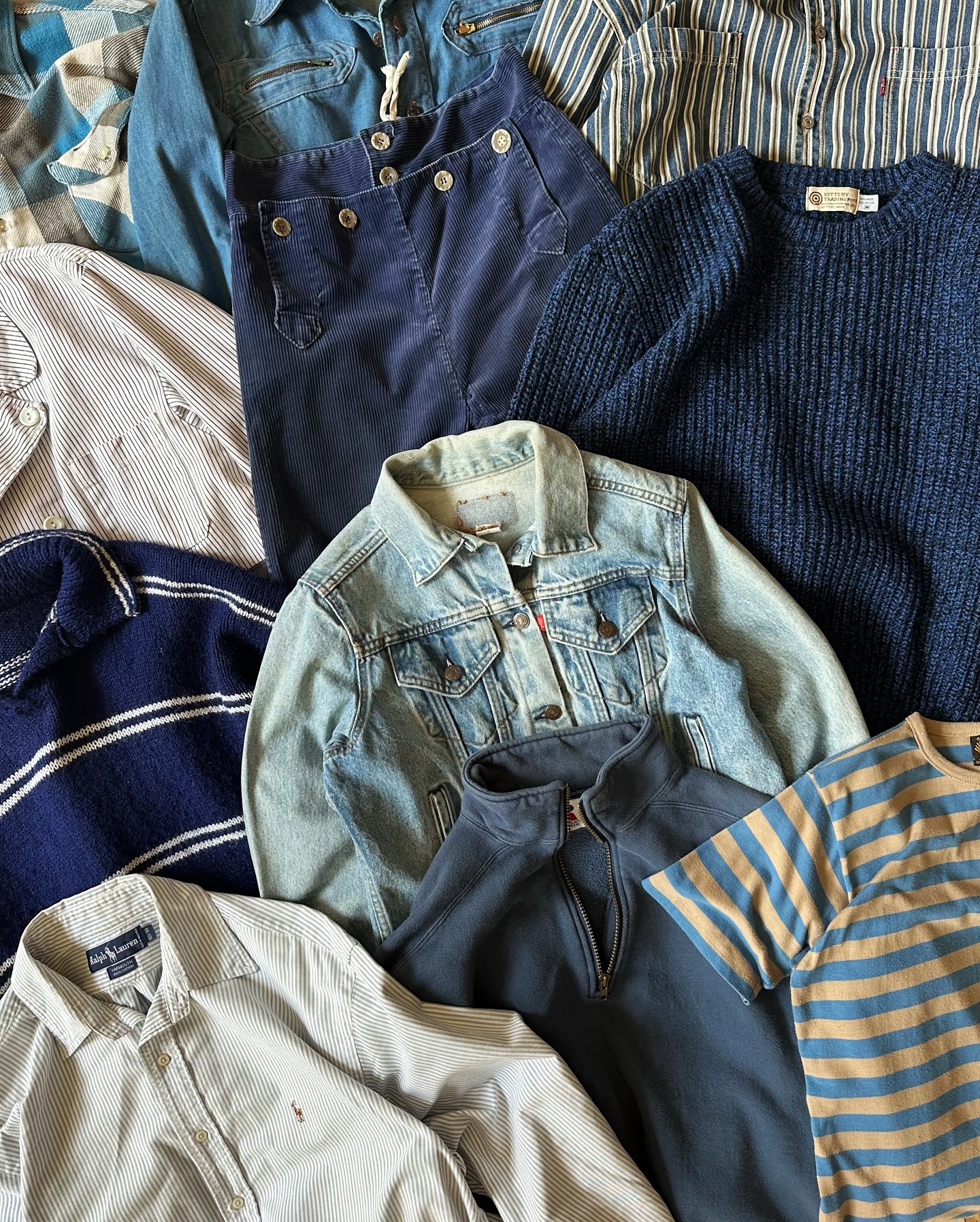 1990s - Navy/Cream Sailing Sweater - (W)XS - 7