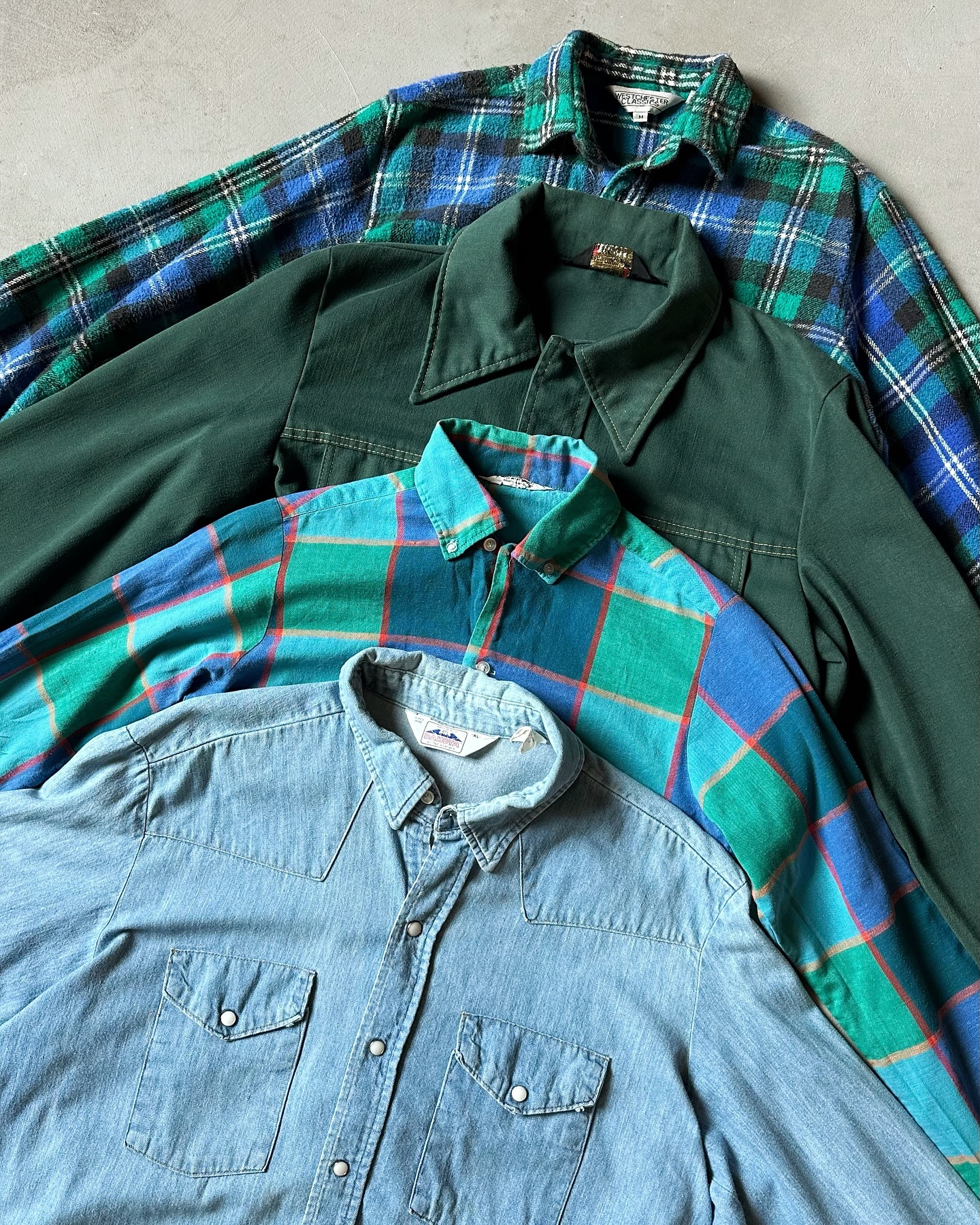 1980s - Blue Chambray Pearl Snap Shirt - (W)XL - 7