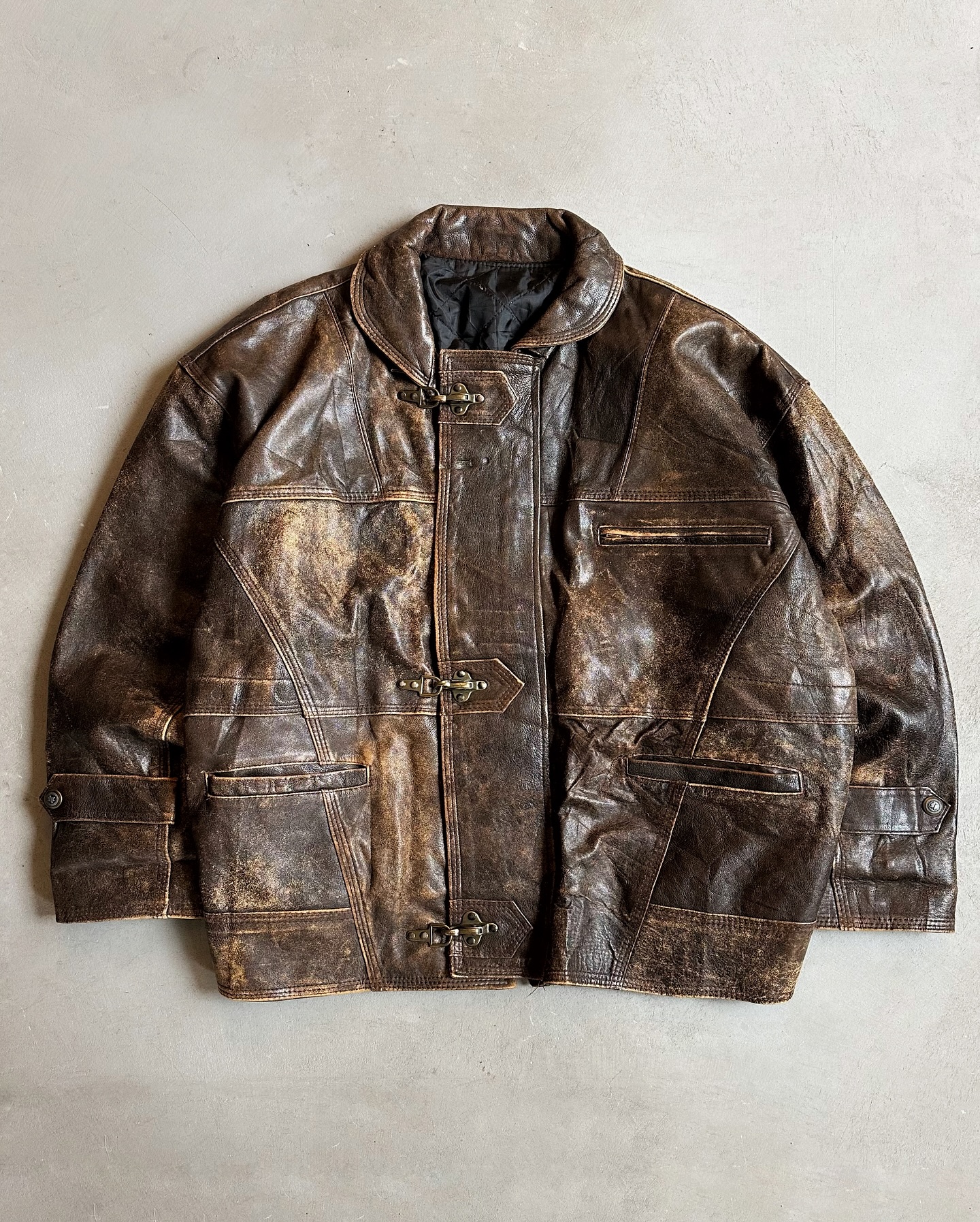 1990s - Distressed Brown Barbour Gamefair Jacket - 48 - 6