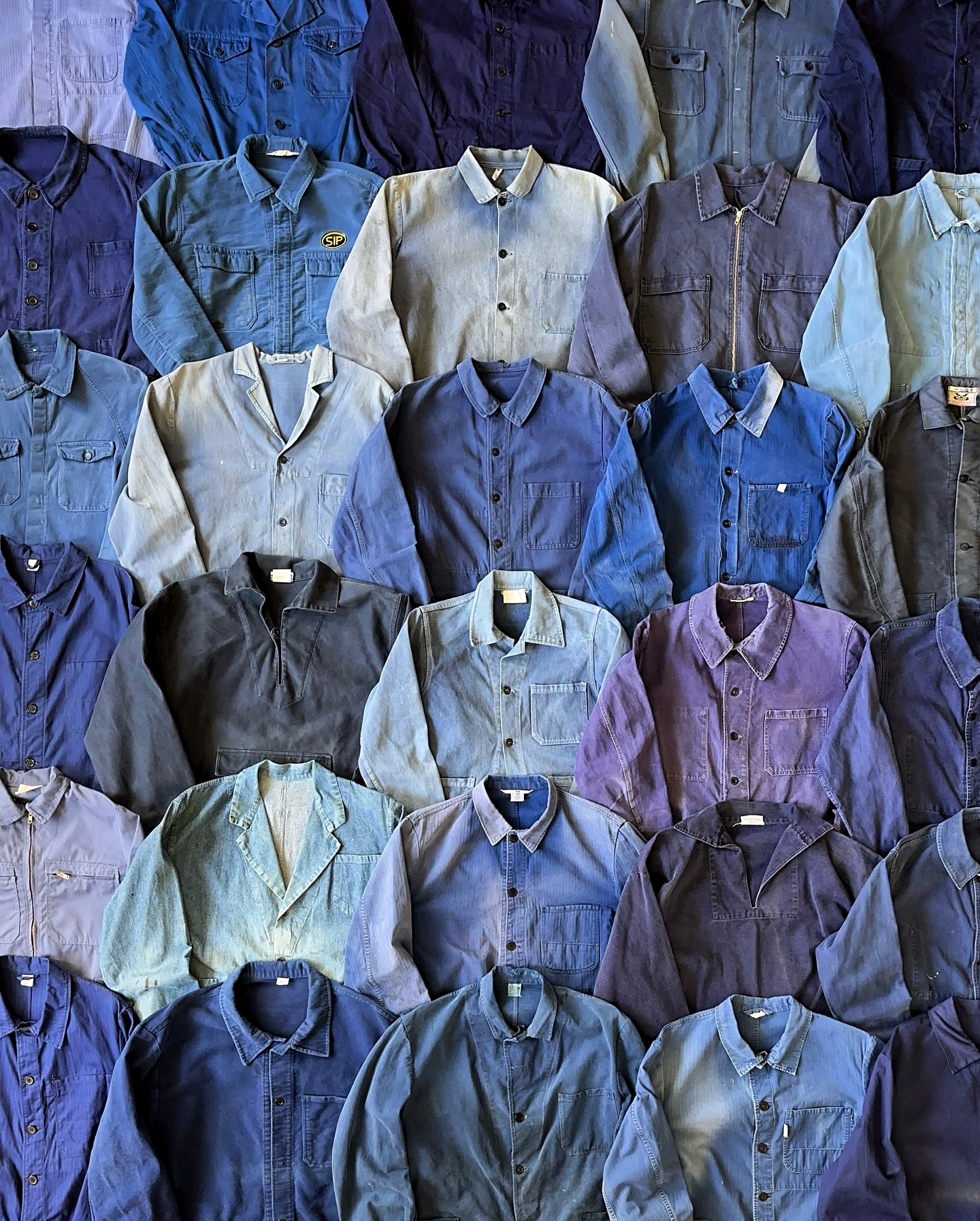 1960s - Distressed Blue Euro Chore - M(Short) - 9