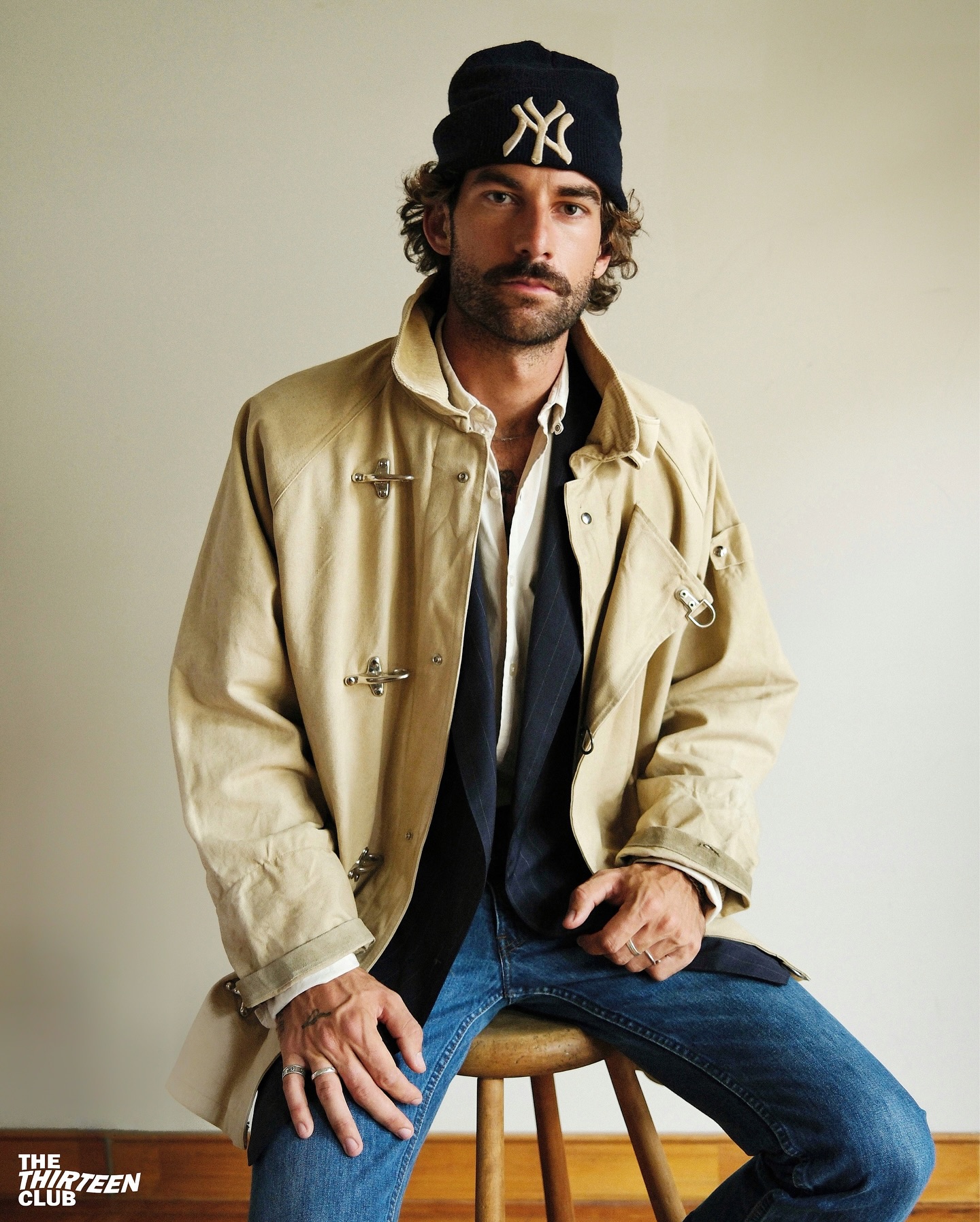 1990s - Tan Fireman Coat - L/XL - 9
