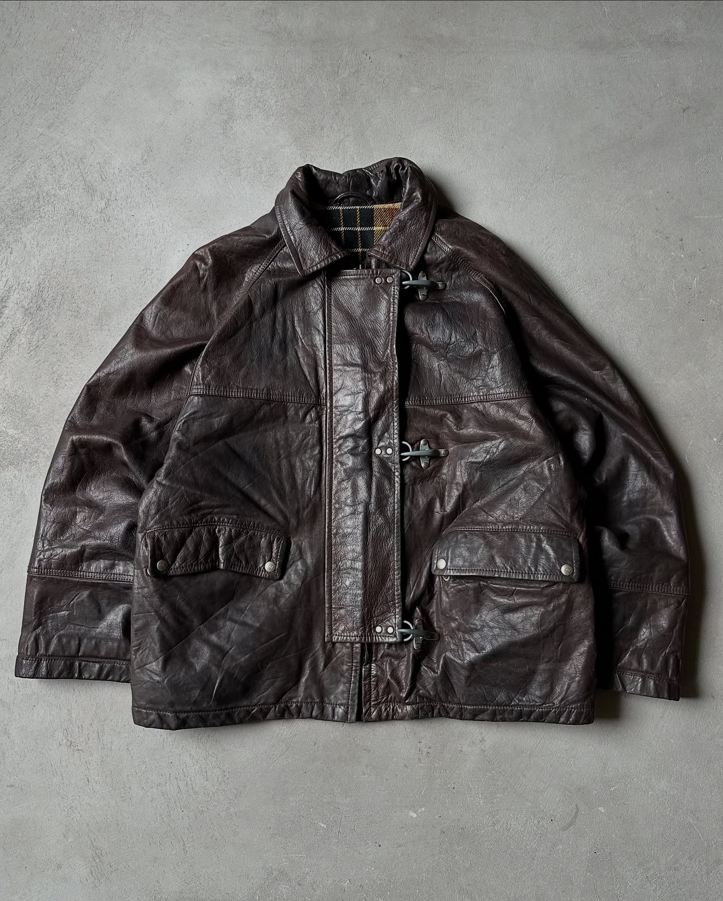 1990s - Distressed Brown Barbour Gamefair Jacket - 48 - 8