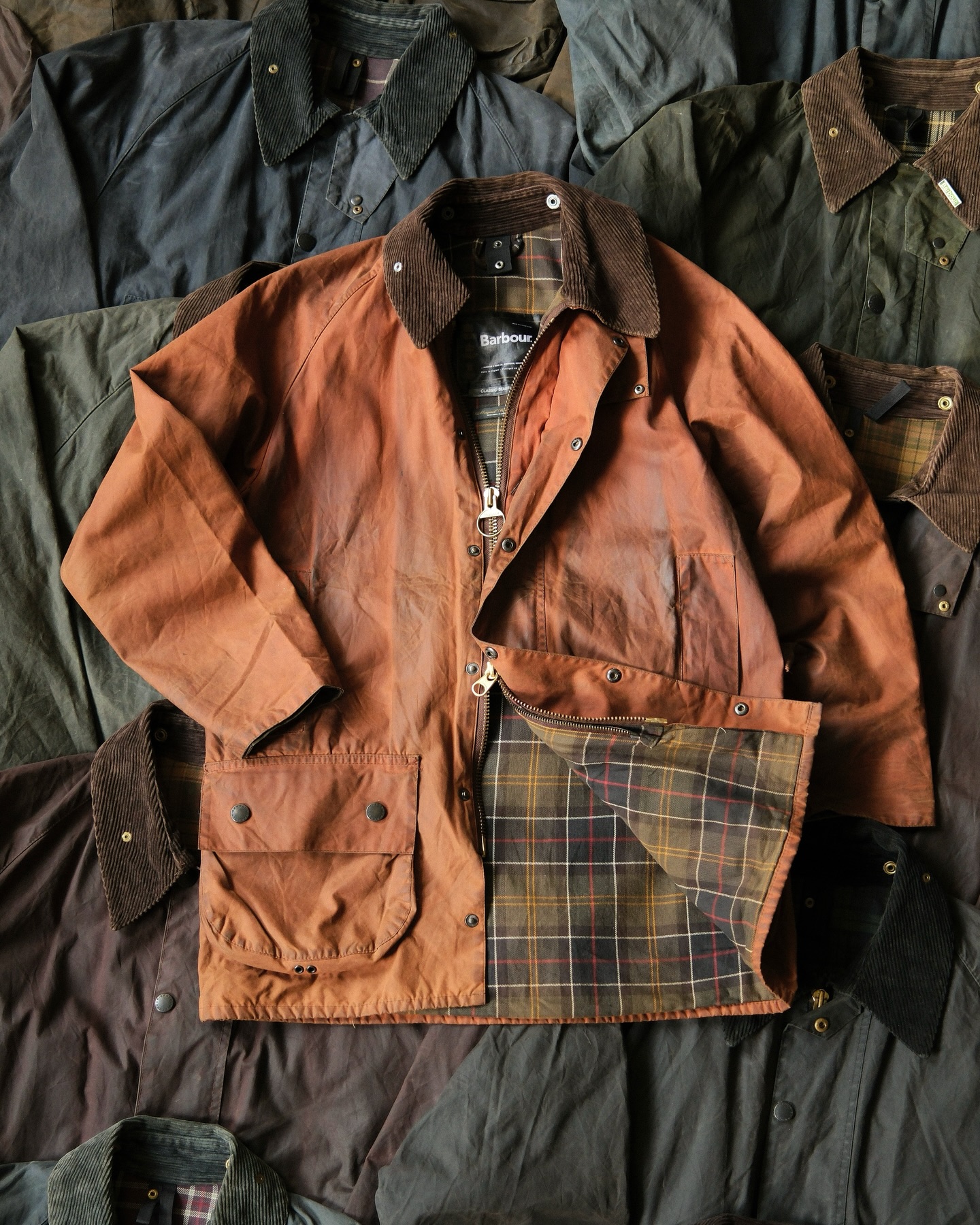 1990s - Distressed Green Barbour Beaufort Jacket - 50 - 9