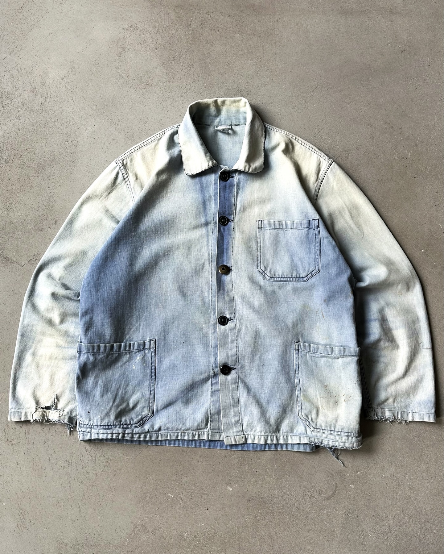 1960s - Distressed Blue Euro Chore - M(Short) - 7
