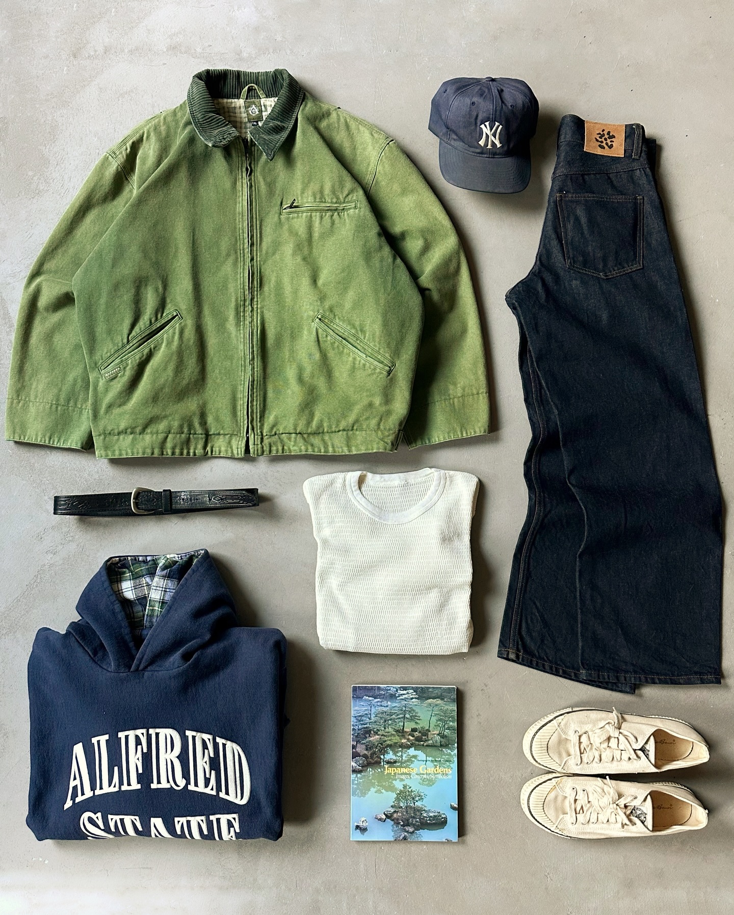1990s - Distressed Aqua Chore Over Shirt - M/L - 10